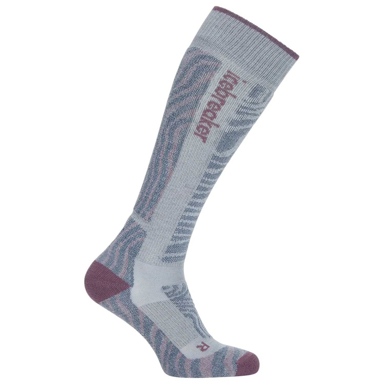 Дамски ски чорапи Icebreaker Women's Merino Ski+ Medium OTC Mountain Contour Ski socks - Zinc Blue / Grey Plum / Dawn