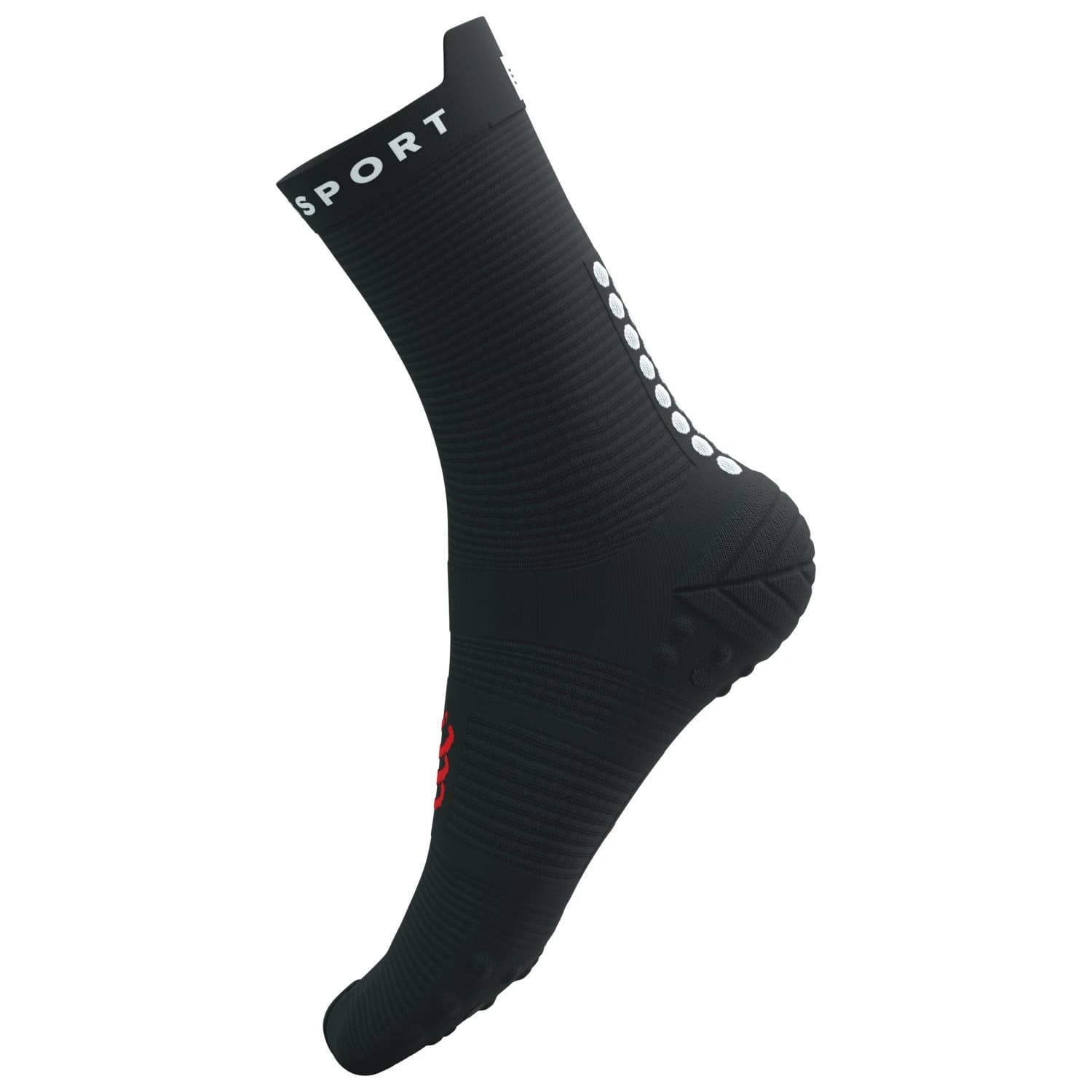 Чорапи за бягане Compressport Pro Racing Socks V4.0 Run High Running socks - Black / White