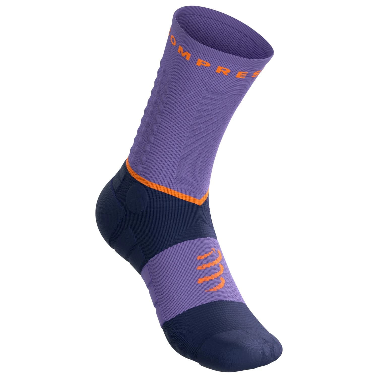 Чорапи за бягане Compressport Ultra Trail Socks V2.0 Running socks - Aster Purple / Peacoat / Apricot
