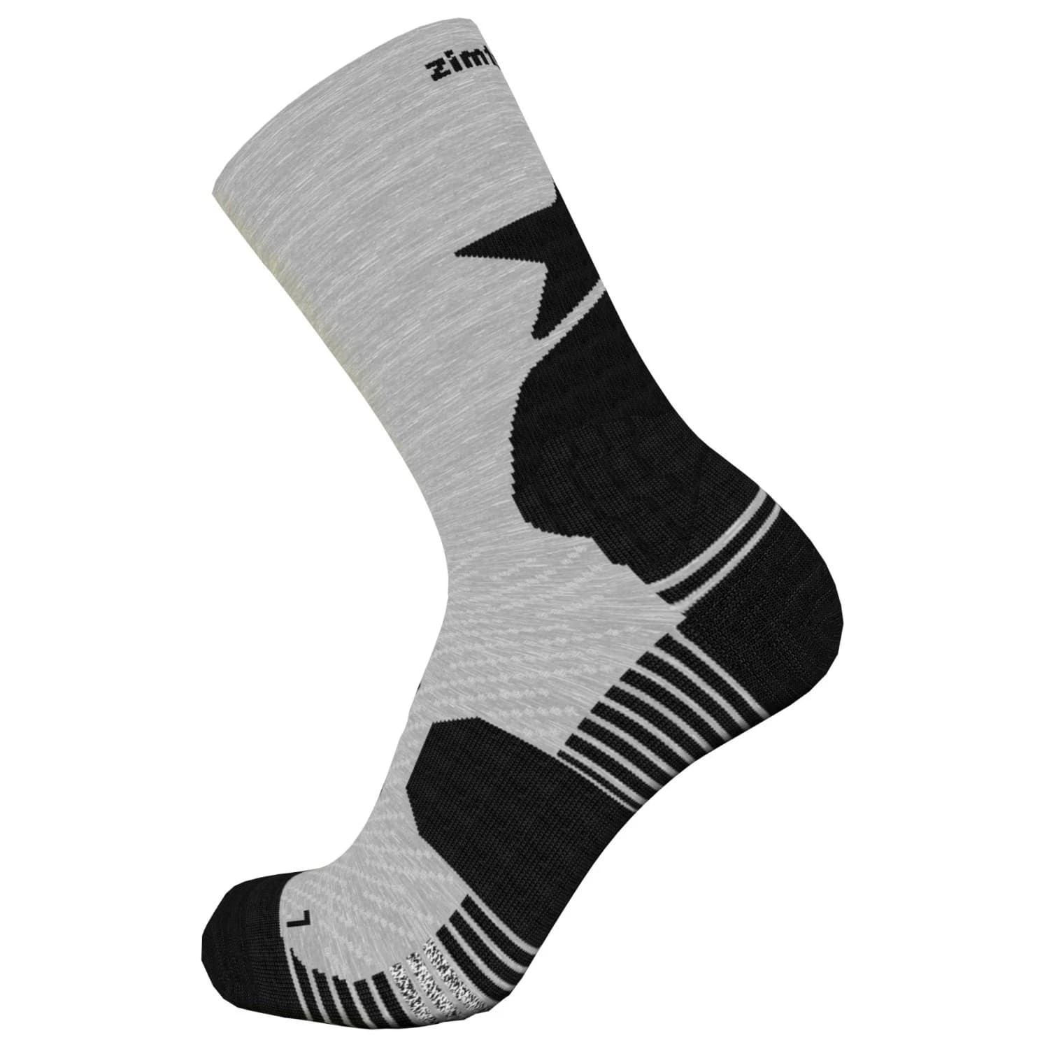 Чорапи за колоездене Zimtstern Techsockz MTB Performance Sock Sports socks - Glacier Grey Melange