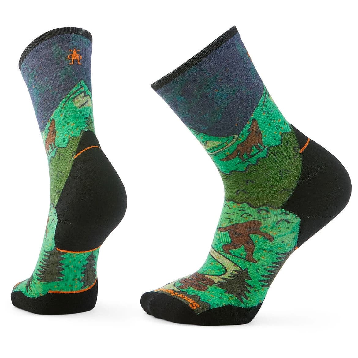 Чорапи за бягане Smartwool Trail Run Targeted Cushion Neature Crew Socks Running socks - Twilight Blue