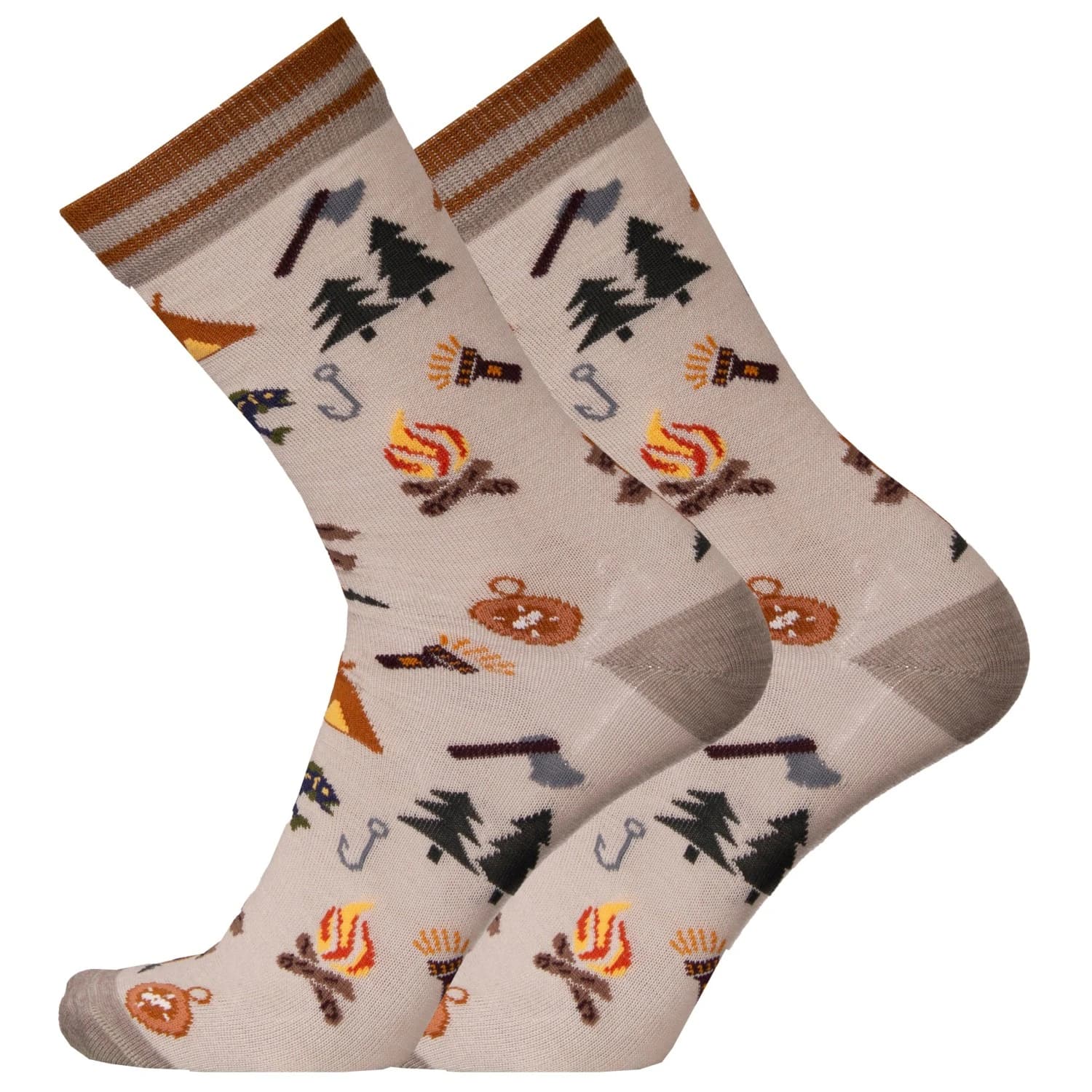 Спортни чорапи UphillSport Lifestyle Merino L3 Camping Crew Sports socks - Sand