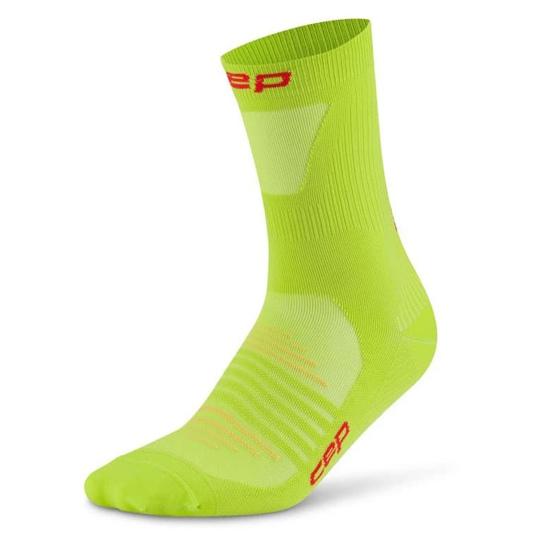 Мъжки чорапи за бягане CEP Pro Run Ultralight Socks Mid Cut Running socks - Lime
