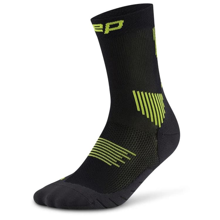 Дамски чорапи за бягане Cep Women's Run Socks Mid Cut 5.0 Running socks - Black / Lime