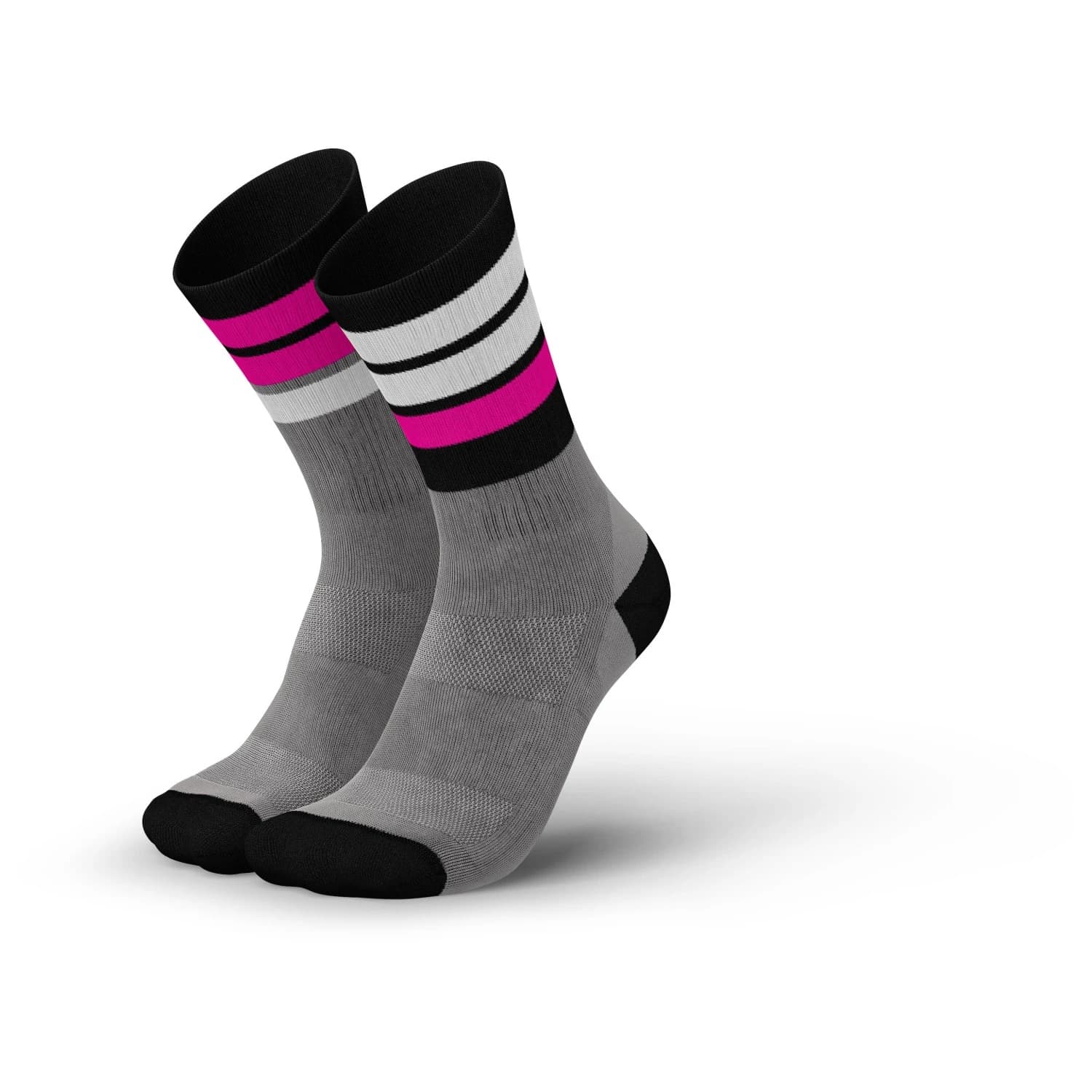 Чорапи за бягане INCYLENCE Merino Strive Running socks - Grey Pink