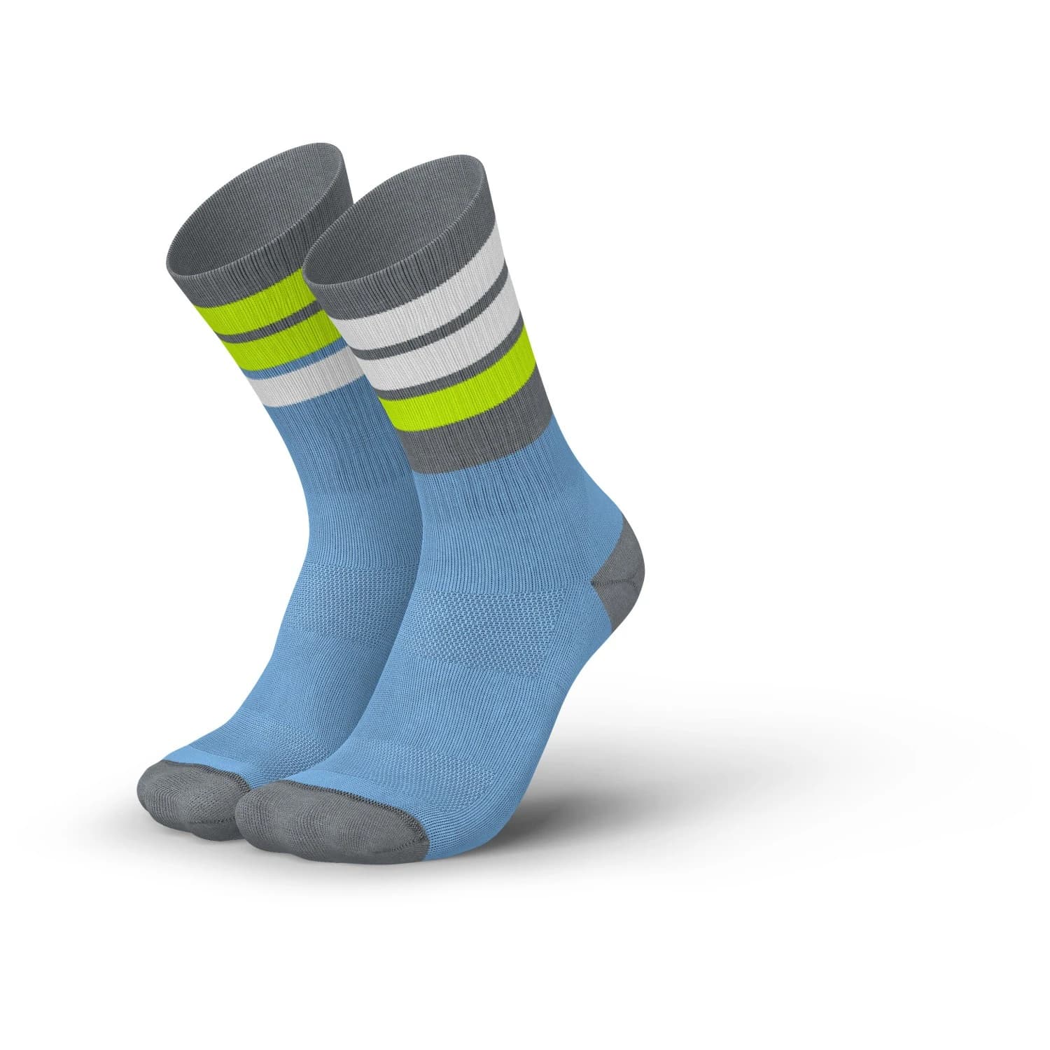 Чорапи за бягане INCYLENCE Merino Strive Running socks - Light Blue Canary