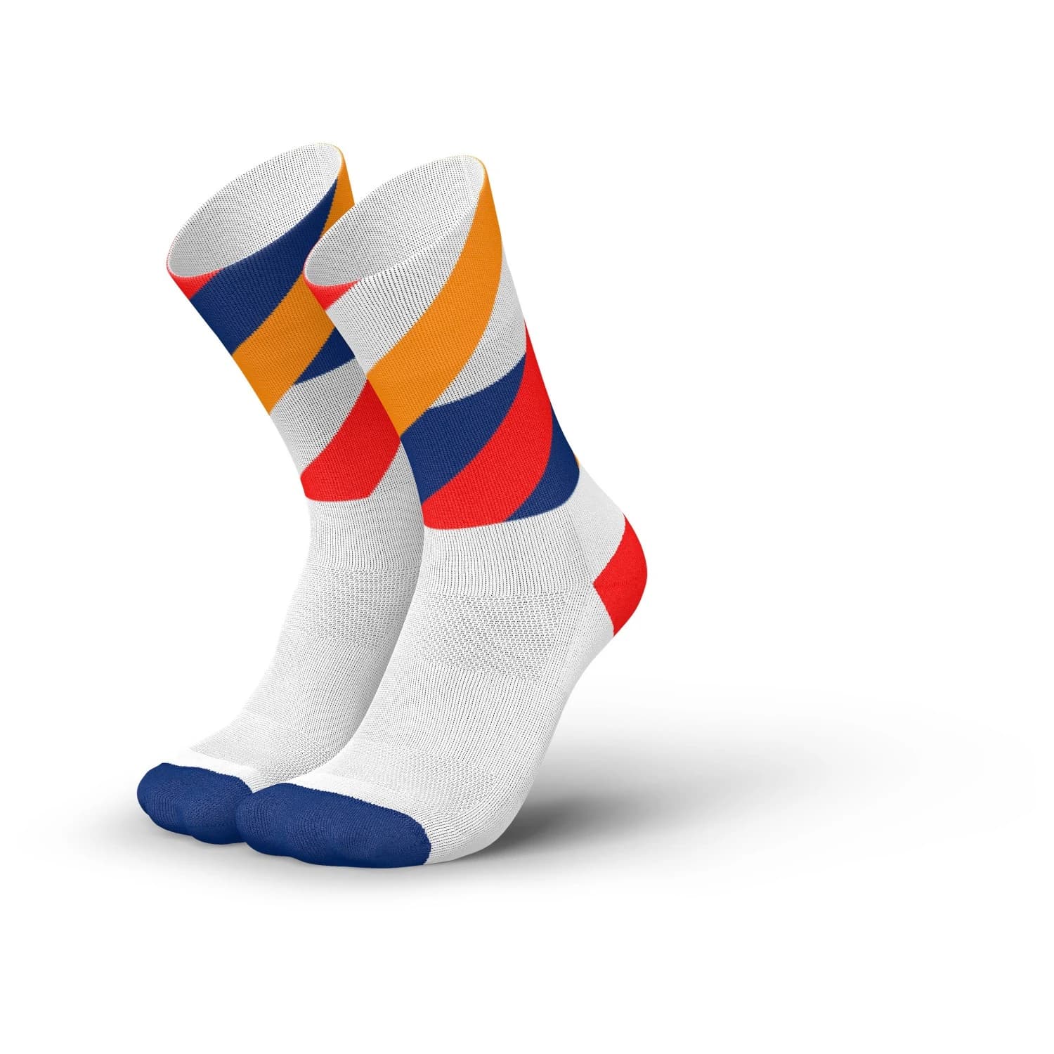Чорапи за бягане INCYLENCE Running Loops Running socks - White Orange Inferno