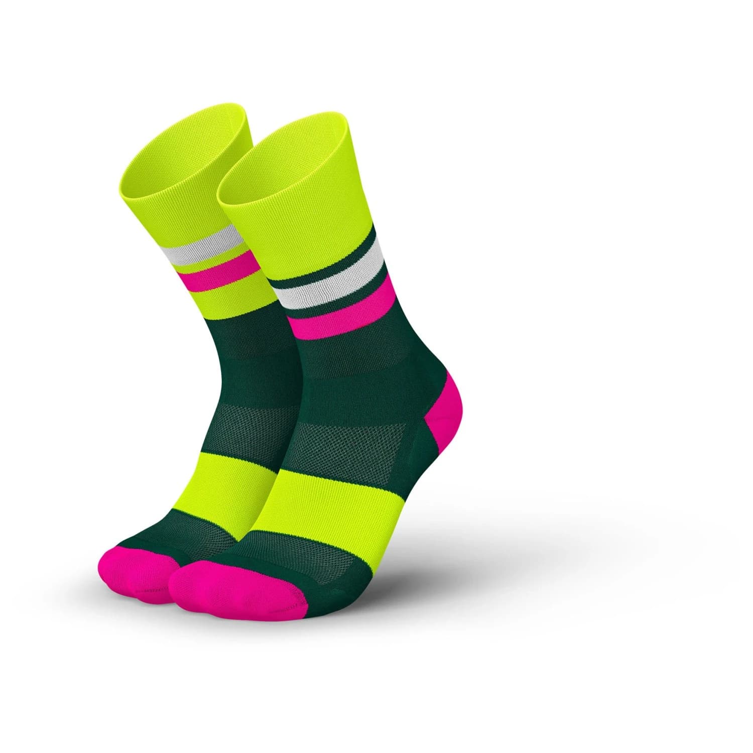 Чорапи за бягане Incylence Ultralight Tracks Running socks - Petrol Canary