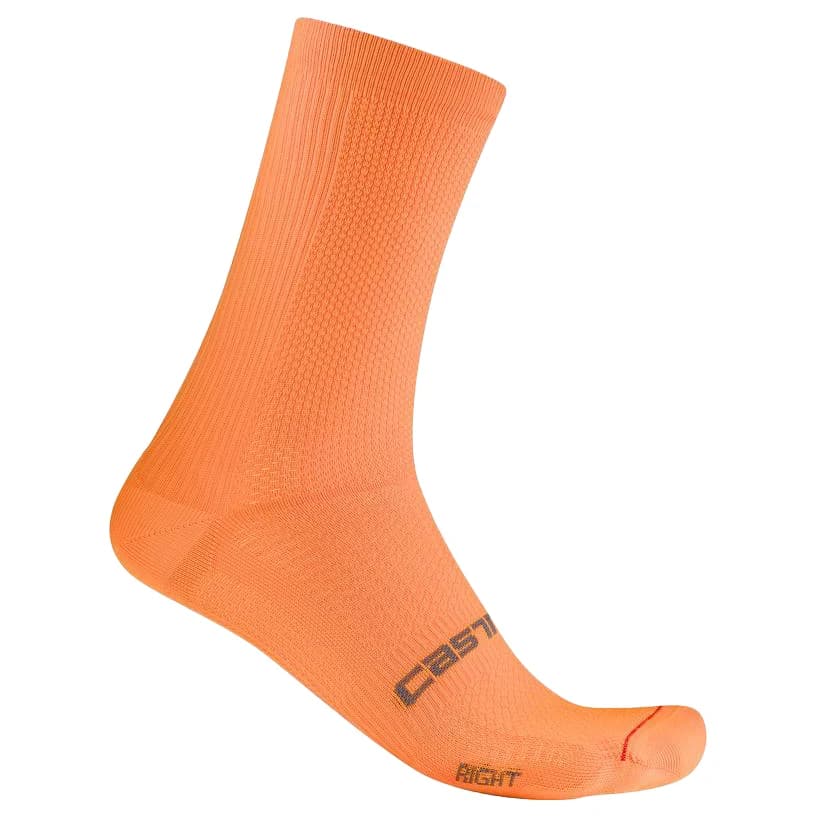Чорапи за колоездене Castelli Espresso 18 Sock Cycling socks - Vivid Orange