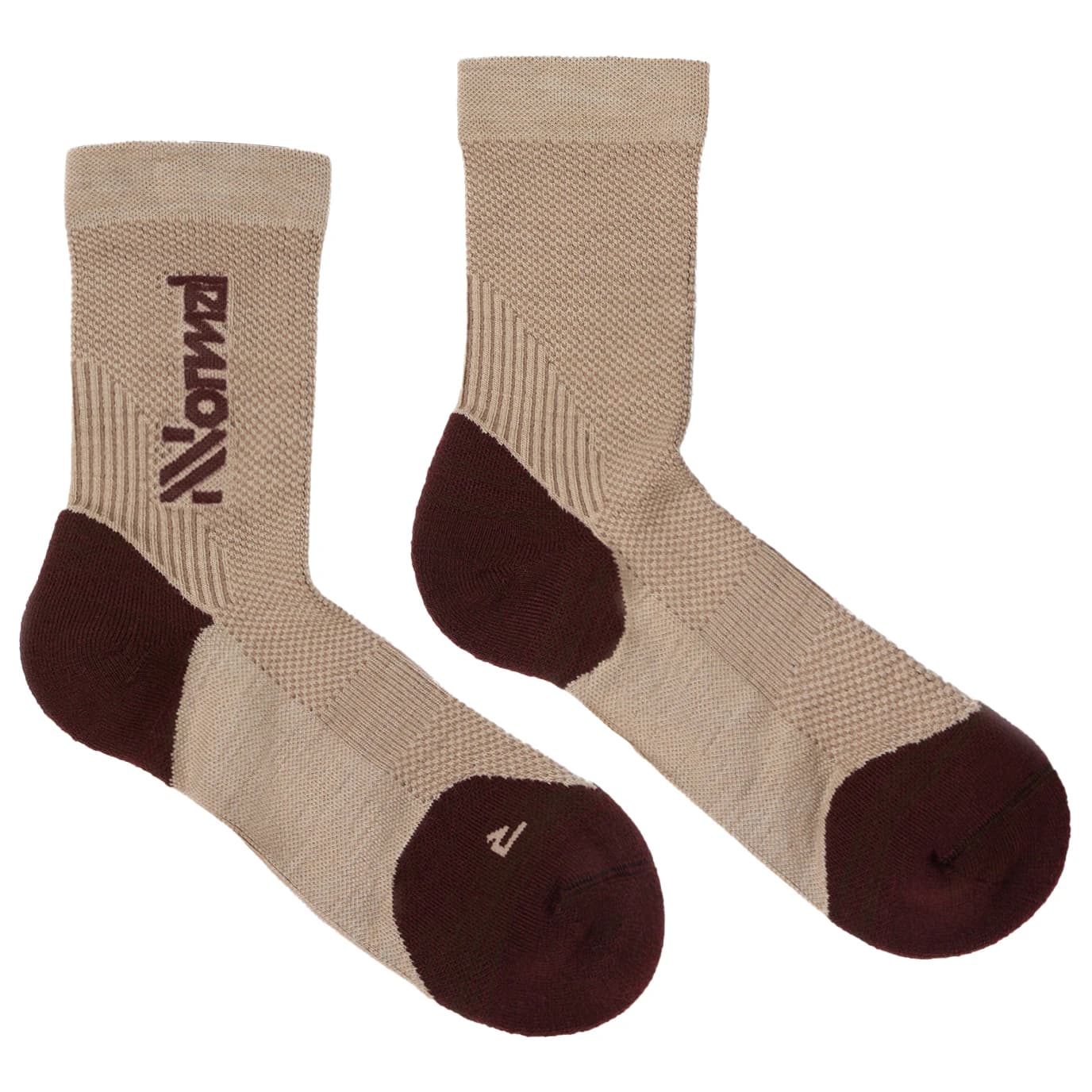 Чорапи за бягане NNormal Merino Sock 2 Running socks - Beige II