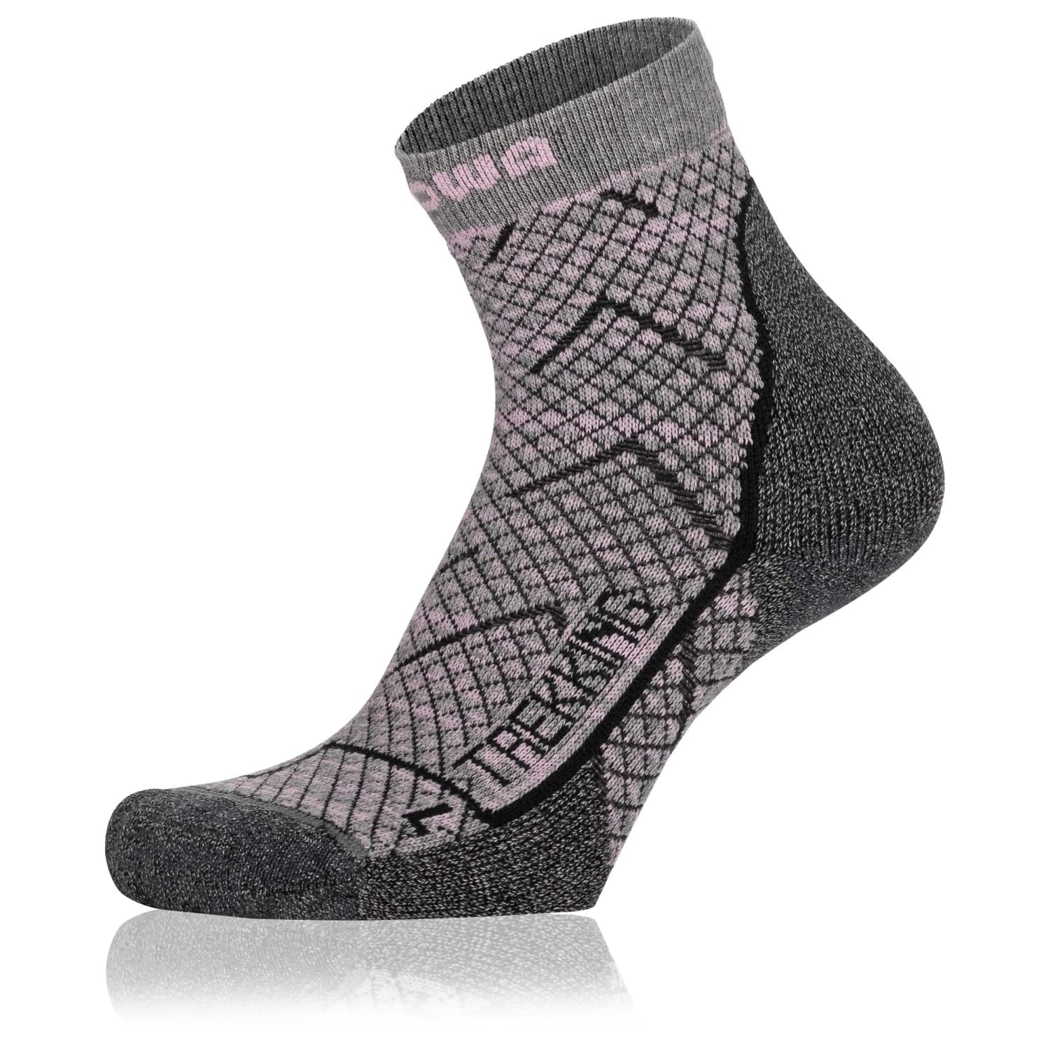 Детски спортни чорапи Lowa Kid's Short Sports socks - Mixed Grey / Rose