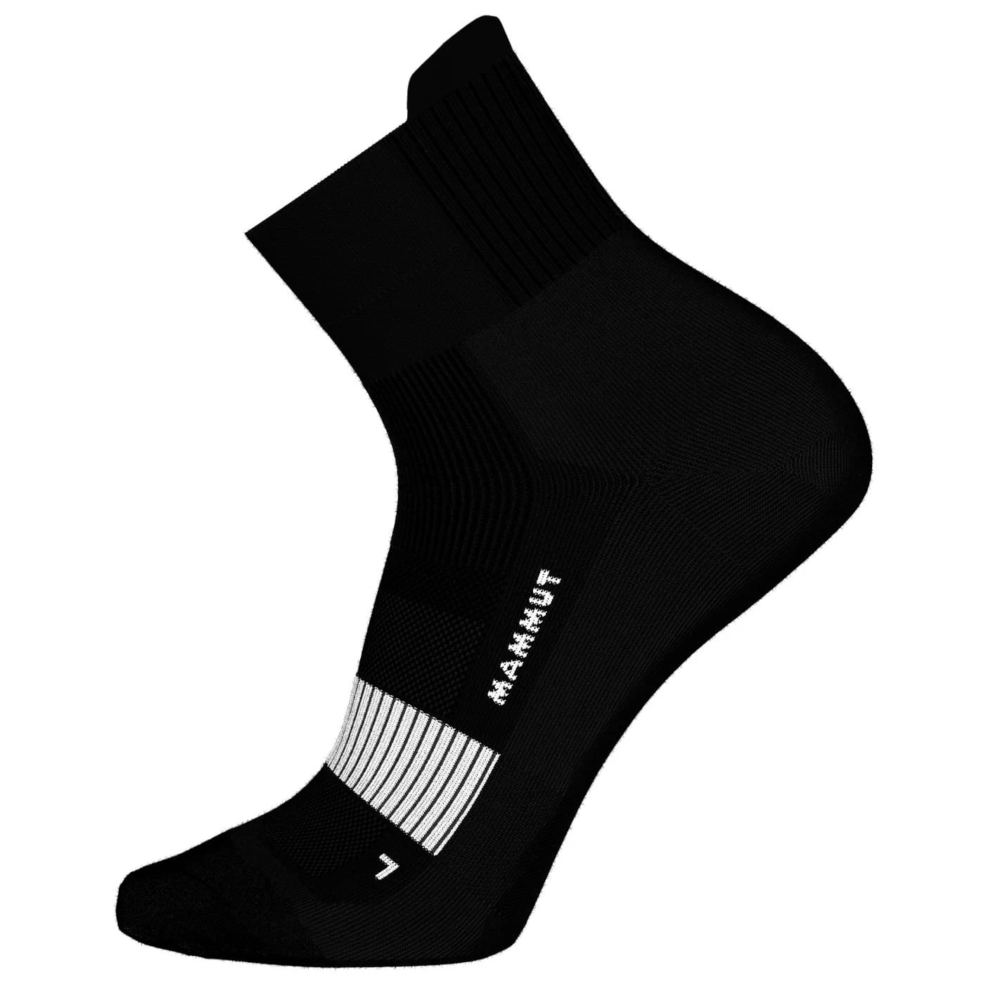 Туристически чорапи Mammut All-Mountain Targeted Cushion Quarter Walking socks - Black / White