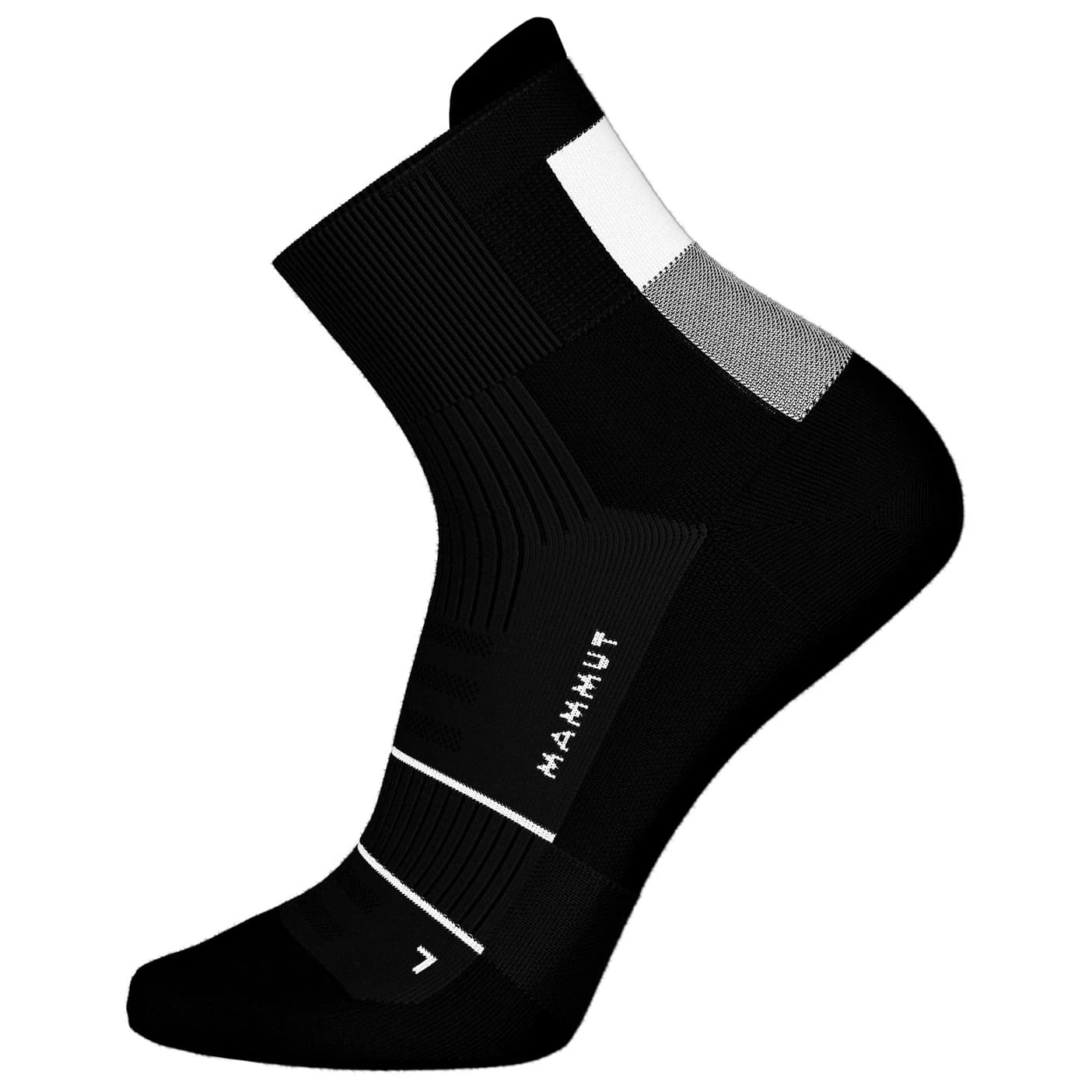 Чорапи за бягане Mammut Mountain Running Lightweight Merino Quarter Running socks - Black / White