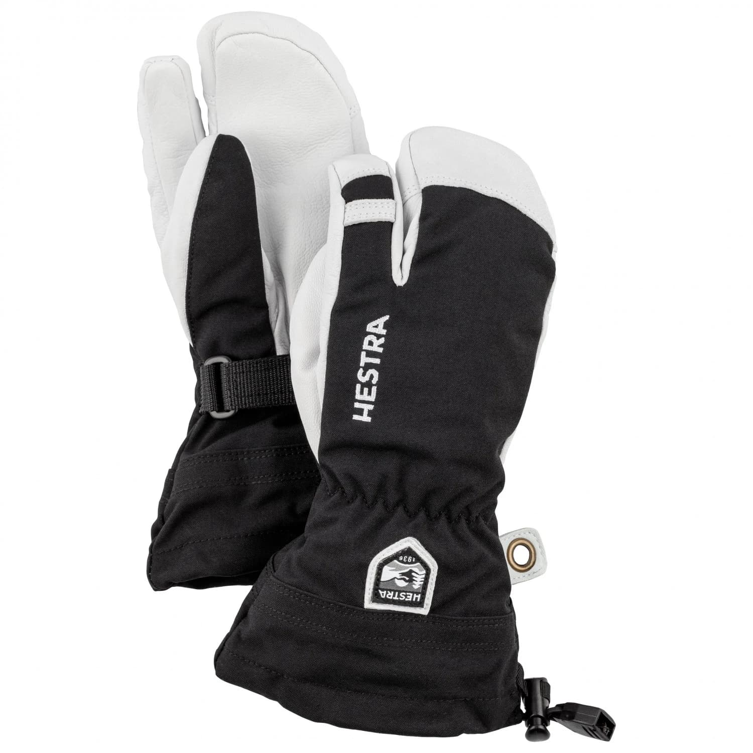 Детски ръкавици Hestra Kid's Army Leather Heli Ski 3 Finger Gloves - Black