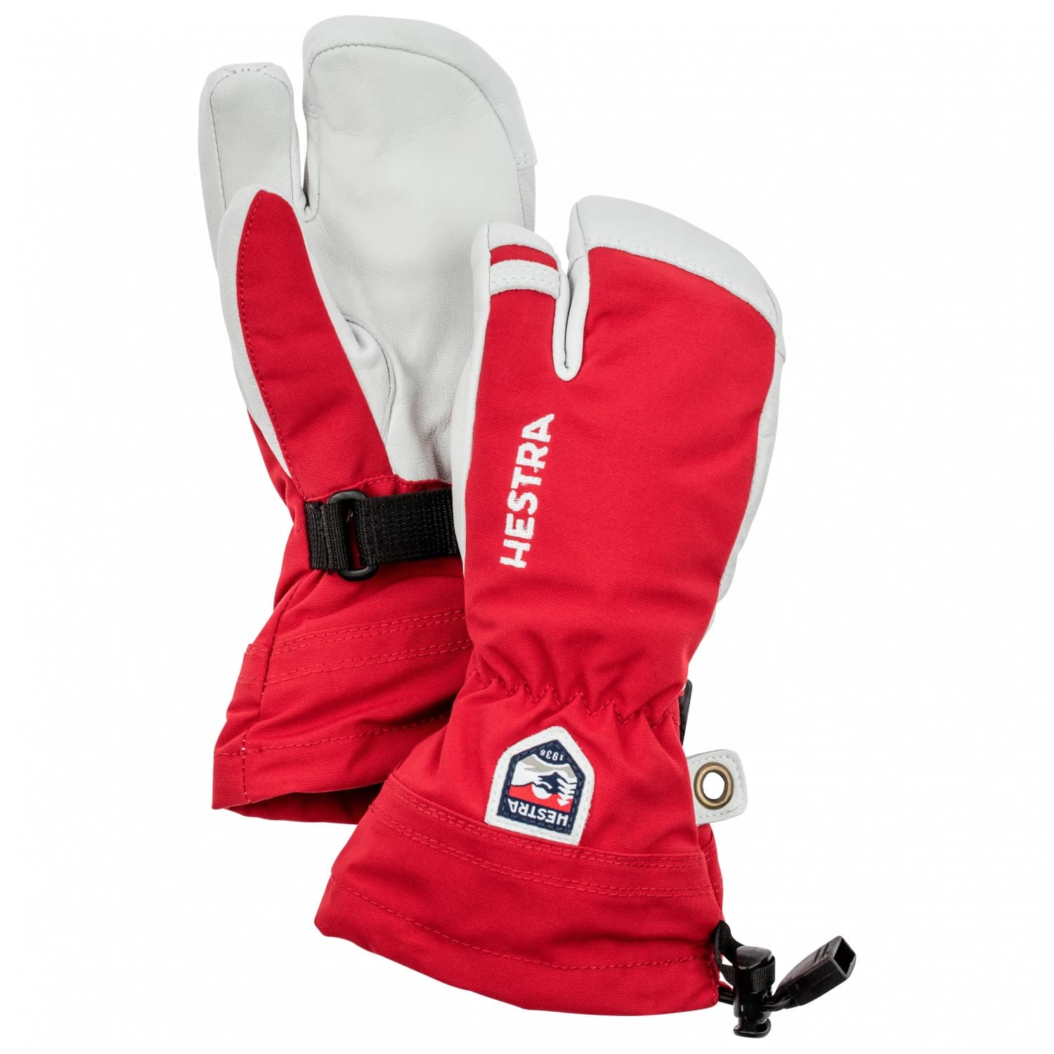Детски ръкавици Hestra Kid's Army Leather Heli Ski 3 Finger Gloves - Red
