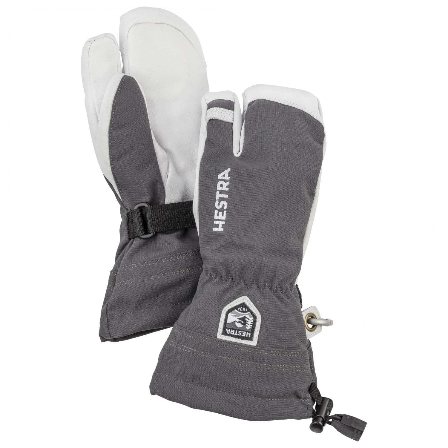 Детски ръкавици Hestra Kid's Army Leather Heli Ski 3 Finger Gloves - Grey