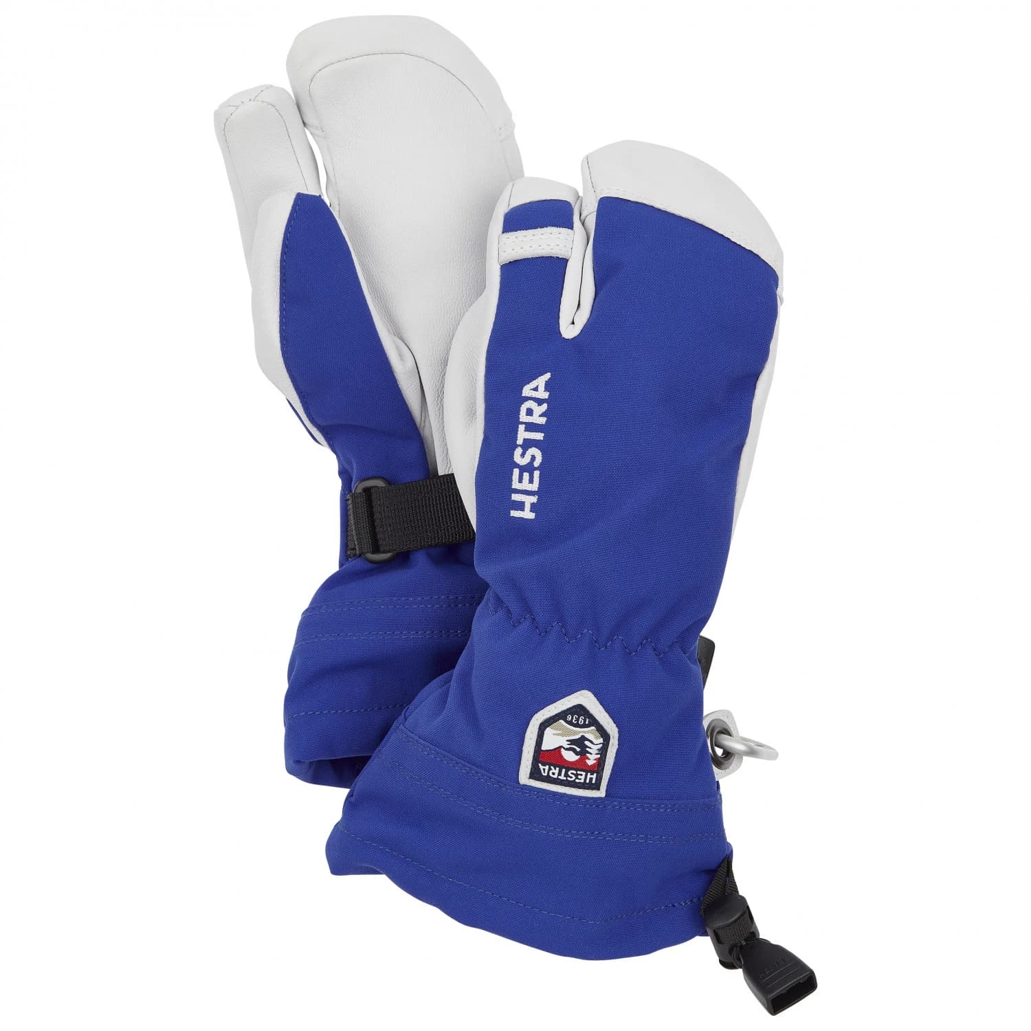 Детски ръкавици Hestra Kid's Army Leather Heli Ski 3 Finger Gloves - Royal Blue