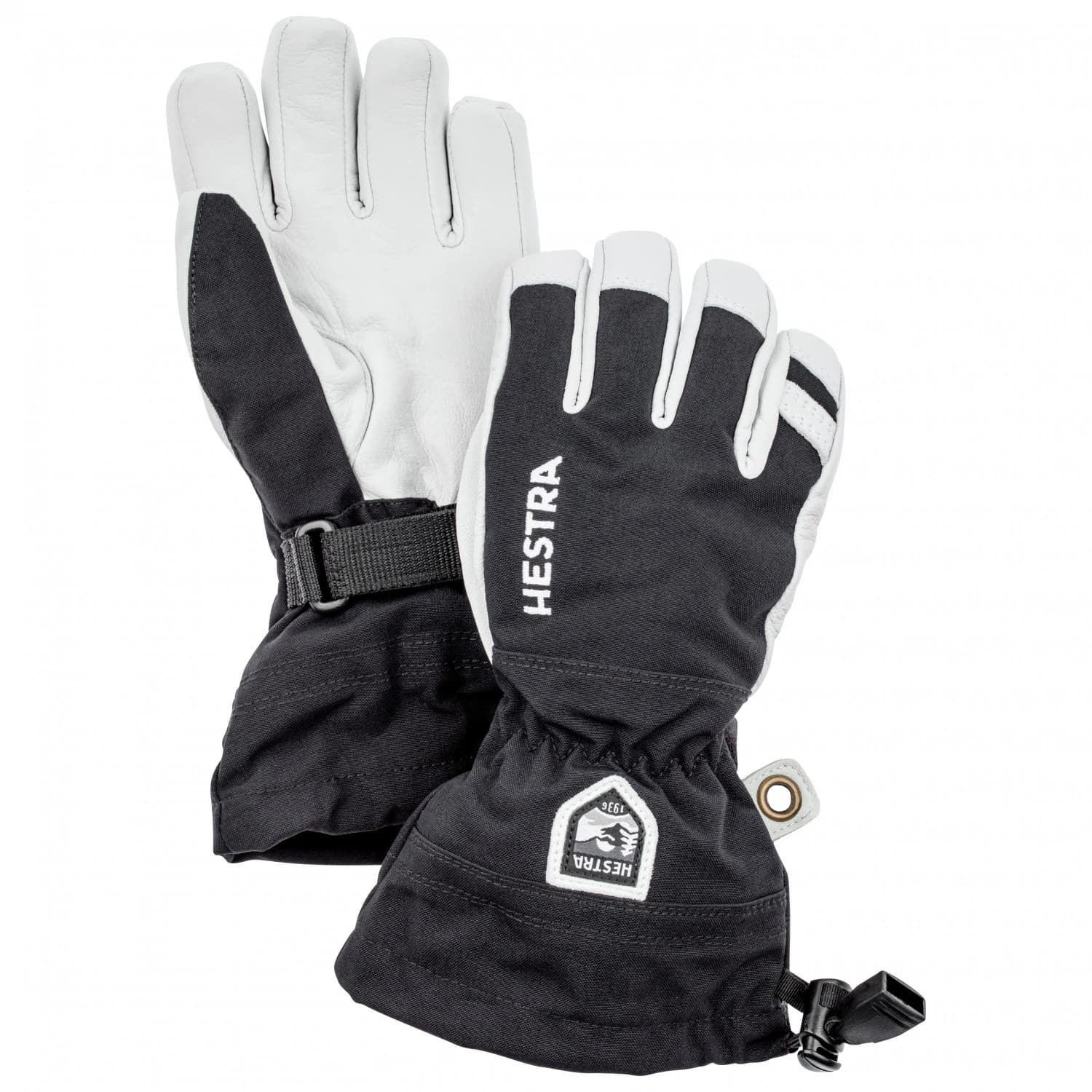 Детски ръкавици Hestra Kid's Army Leather Heli Ski 5 Finger Gloves - Black