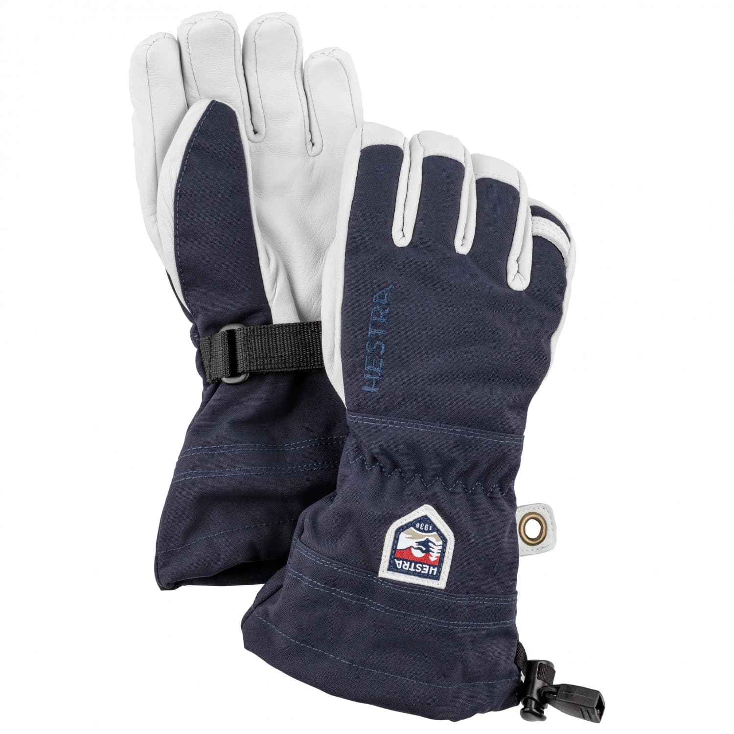 Детски ръкавици Hestra Kid's Army Leather Heli Ski 5 Finger Gloves - Navy