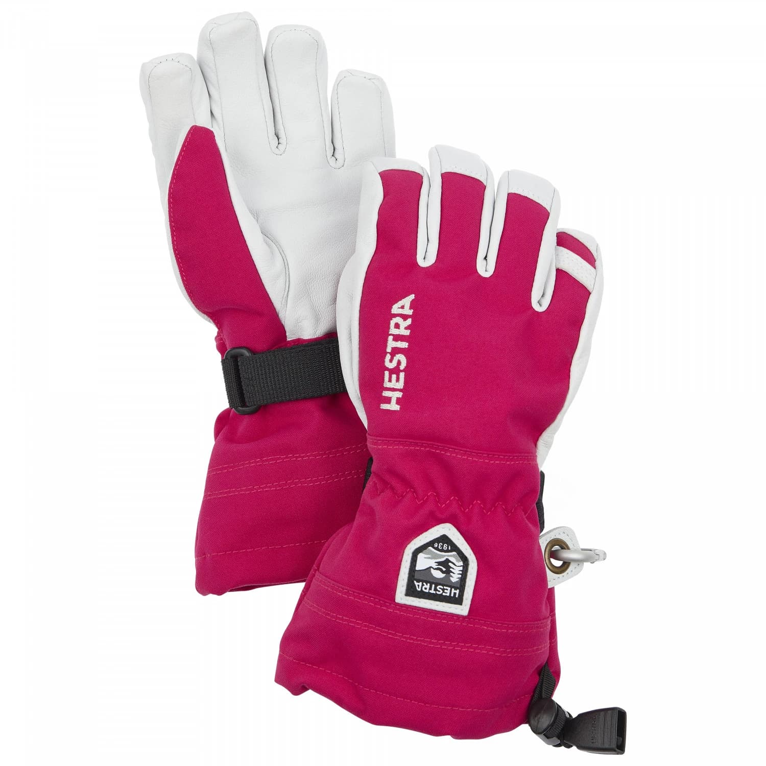 Детски ръкавици Hestra Kid's Army Leather Heli Ski 5 Finger Gloves - Fuchsia
