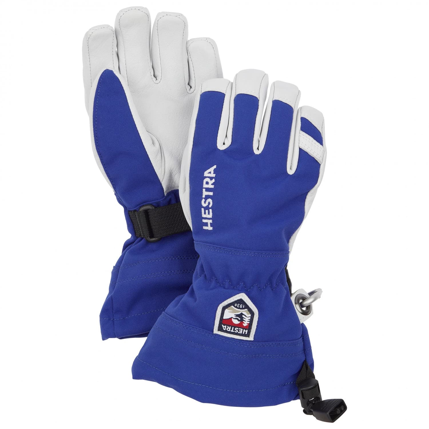 Детски ръкавици Hestra Kid's Army Leather Heli Ski 5 Finger Gloves - Royal Blue