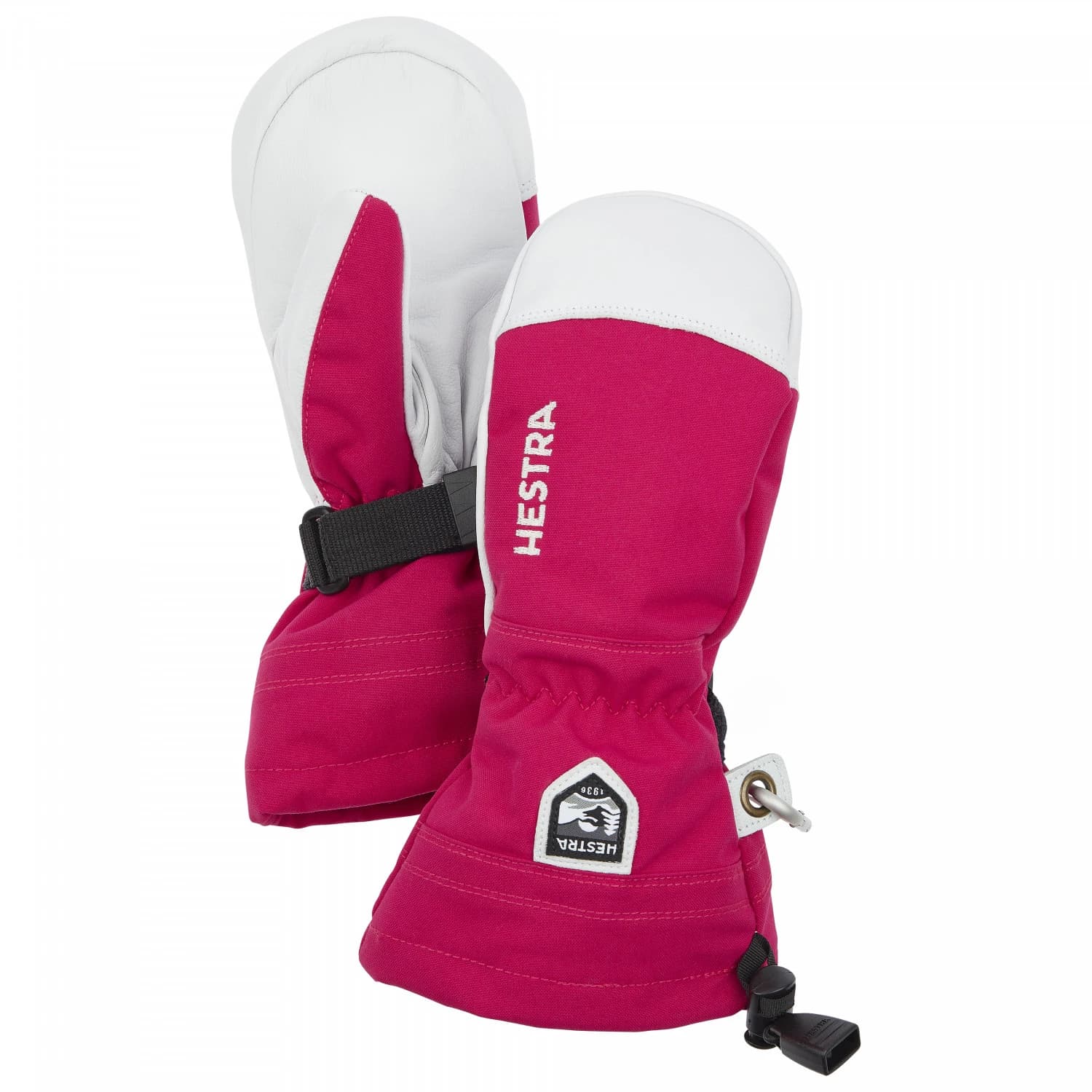 Детски ръкавици Hestra Kid's Army Leather Heli Ski Mitt Gloves - Fuchsia