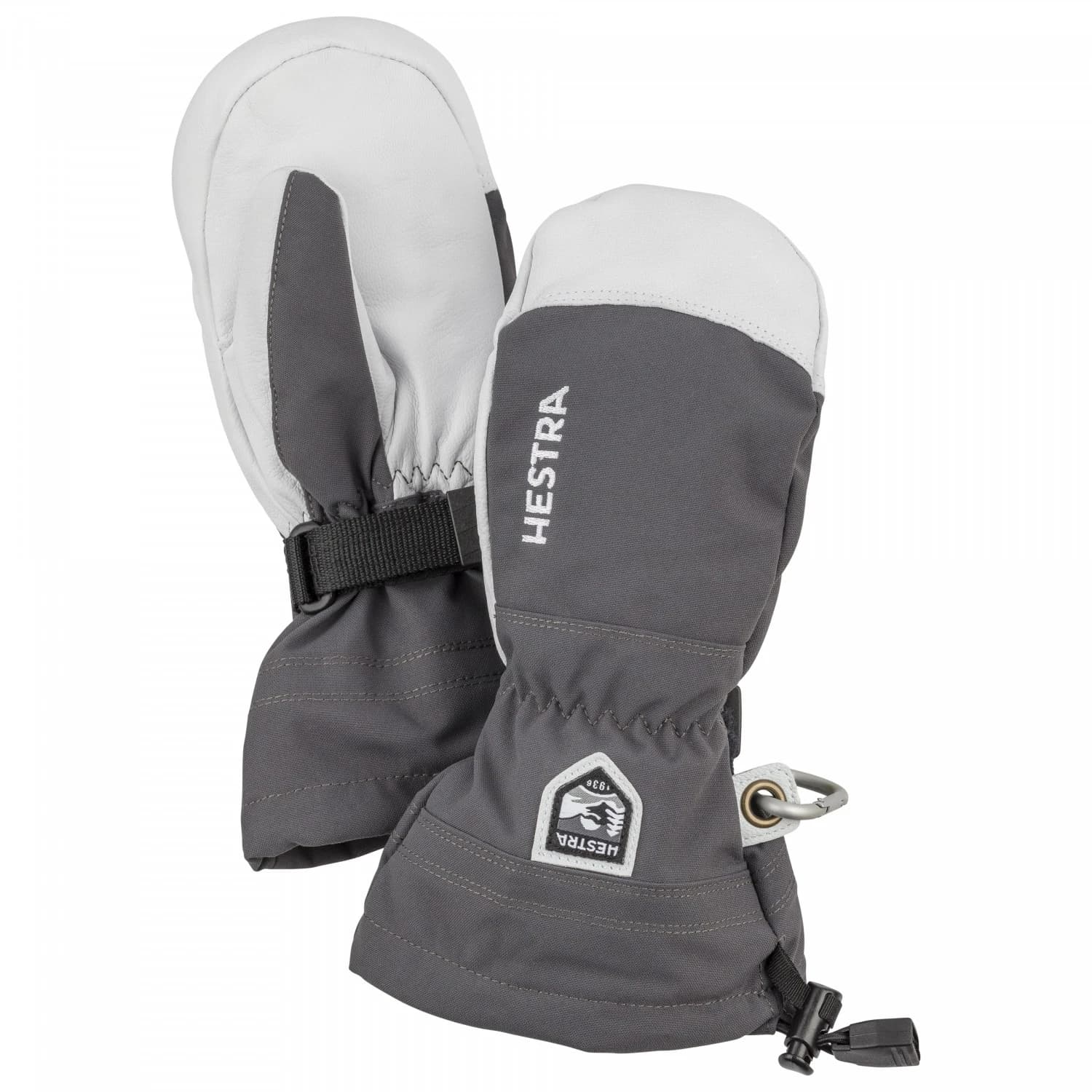 Детски ръкавици Hestra Kid's Army Leather Heli Ski Mitt Gloves - Grey