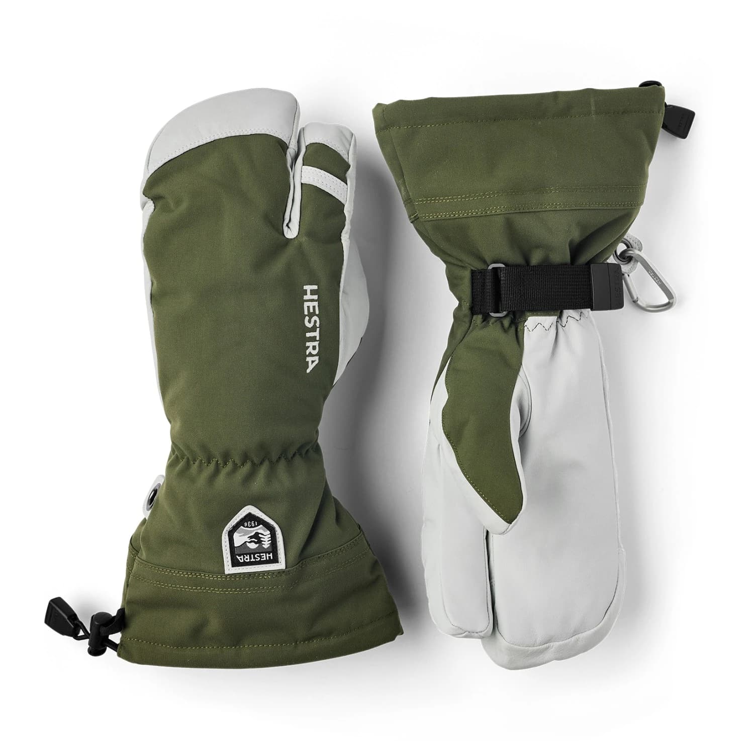 Ръкавици Hestra Army Leather Heli Ski 3 Finger Gloves - Olive