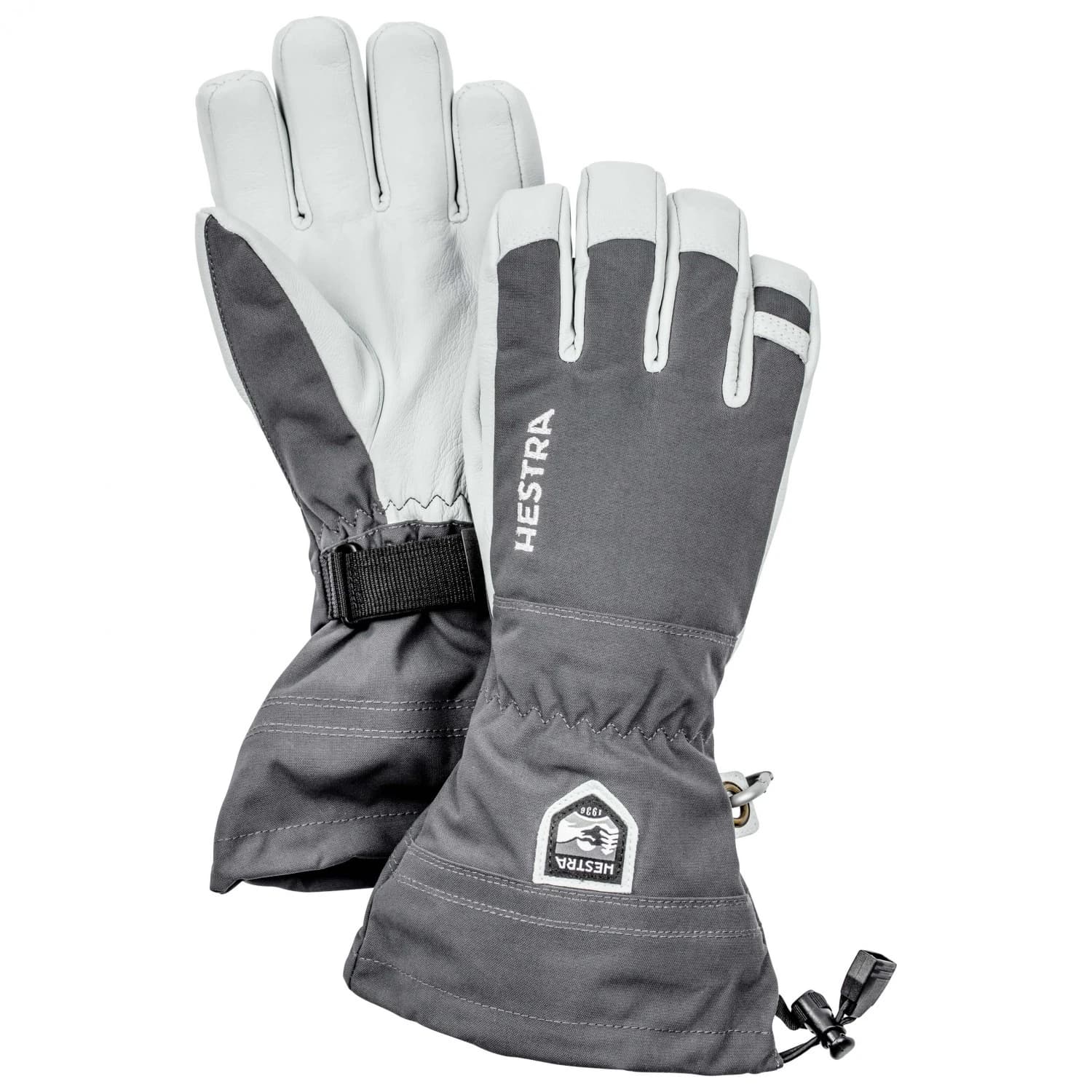 Ръкавици Hestra Army Leather Heli Ski 5 Finger Gloves - Grey