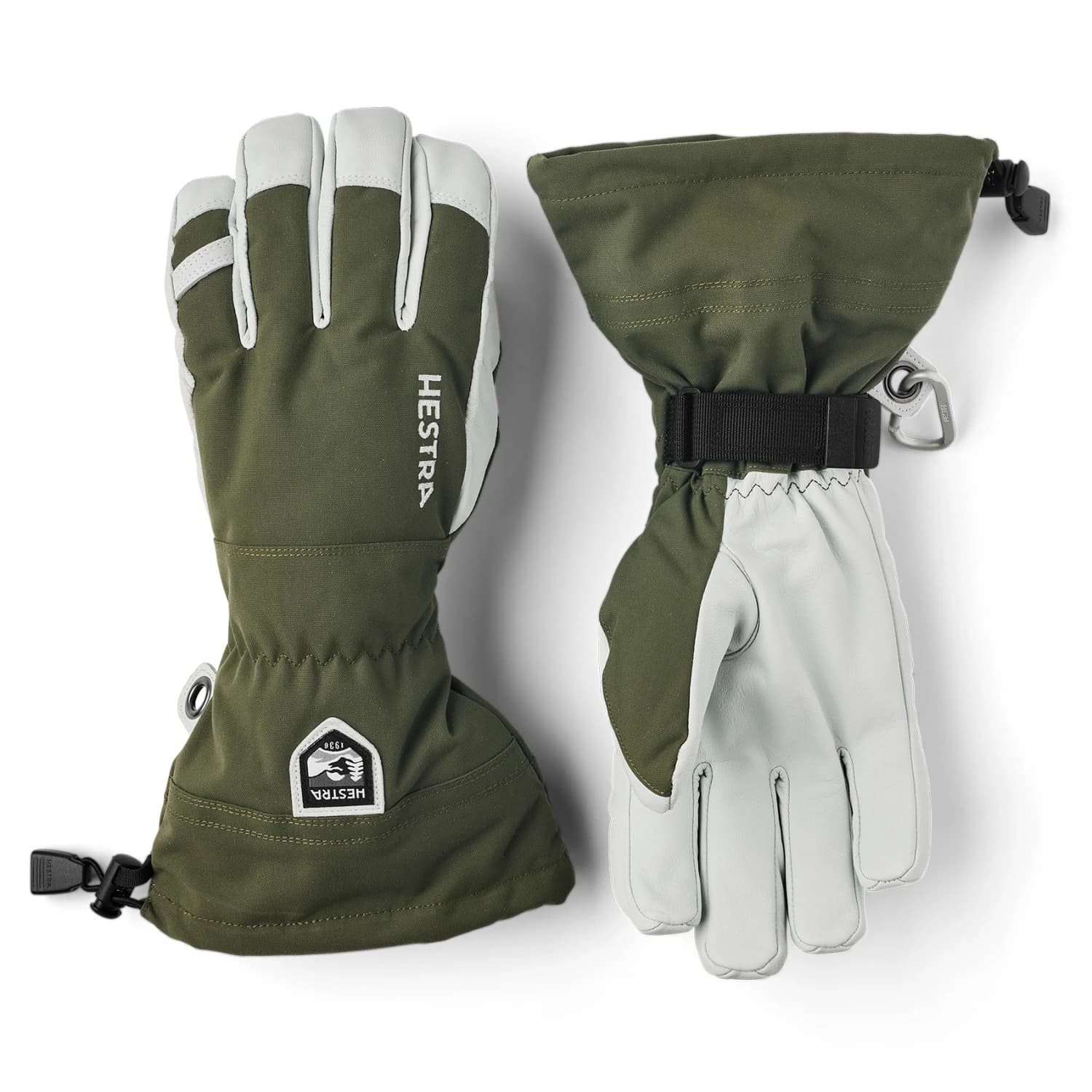 Ръкавици Hestra Army Leather Heli Ski 5 Finger Gloves - Olive