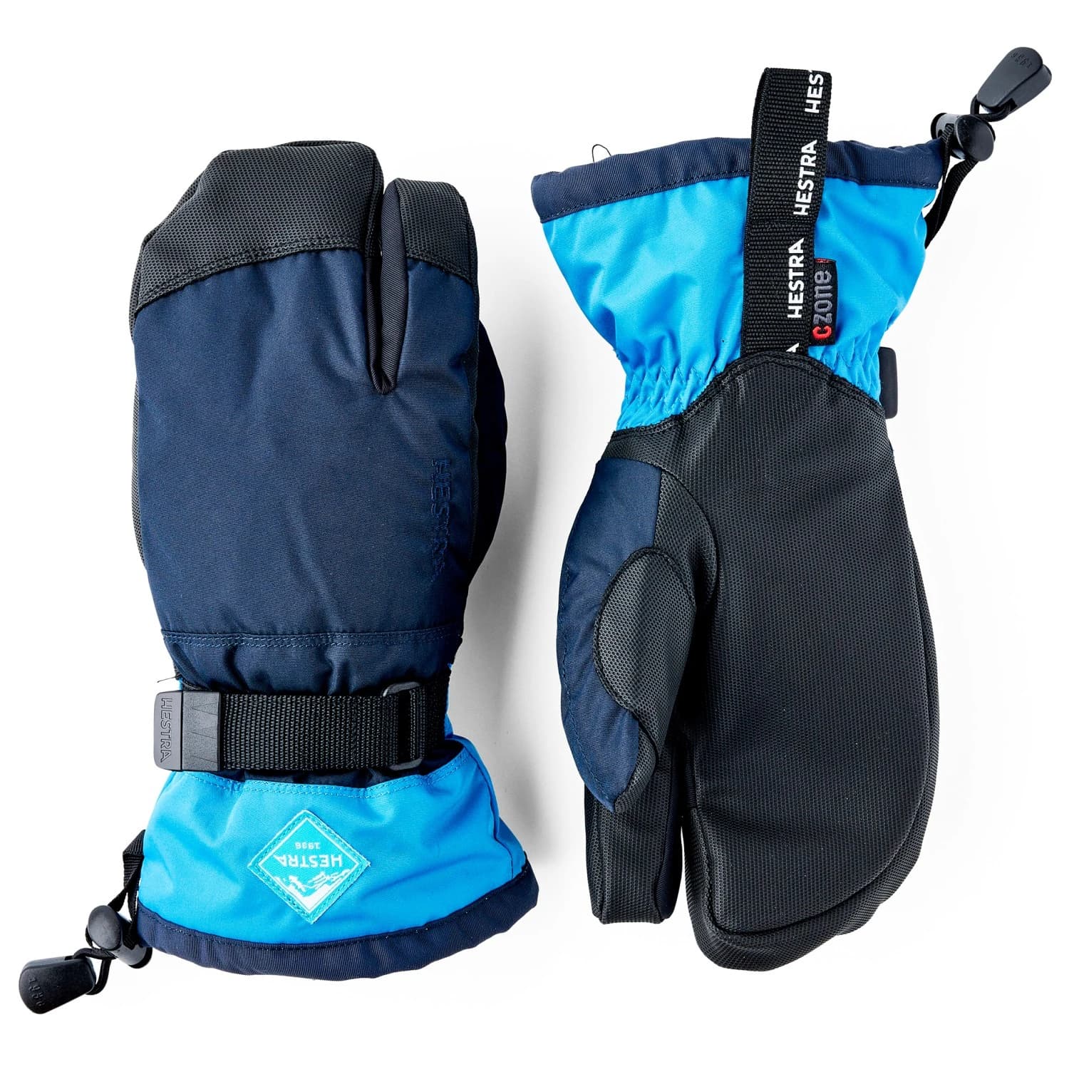 Детски ръкавици Hestra Kid's Gauntlet CZone 3 Finger Gloves - Dark Navy / Sky Blue