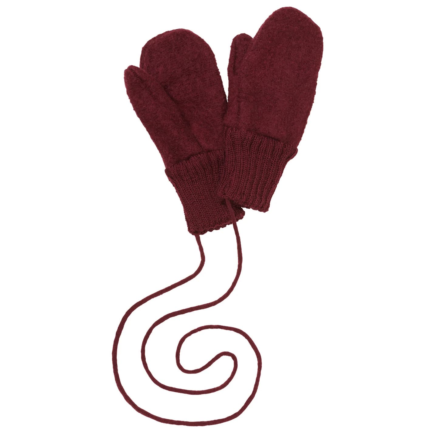 Детски ръкавици disana Kids' Boiled Wool Gloves - Cassis