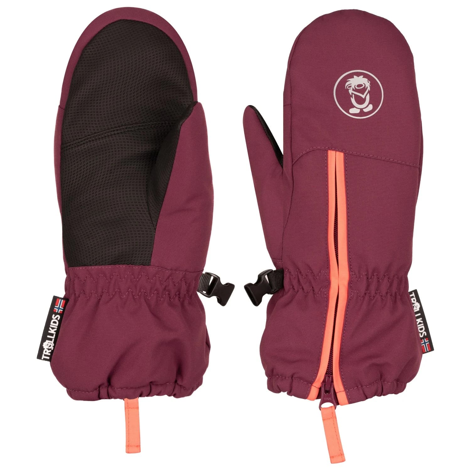 Детски ръкавици Trollkids Kid's Troll Mitten Gloves - Deep Ruby / Pink Salmon
