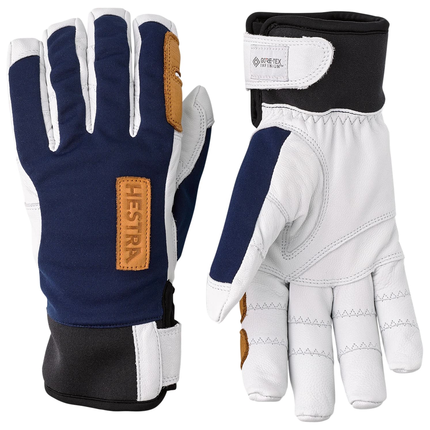 Ръкавици Hestra Ergo Grip Active Wool Terry 5 Finger Gloves - Navy / Offwhite