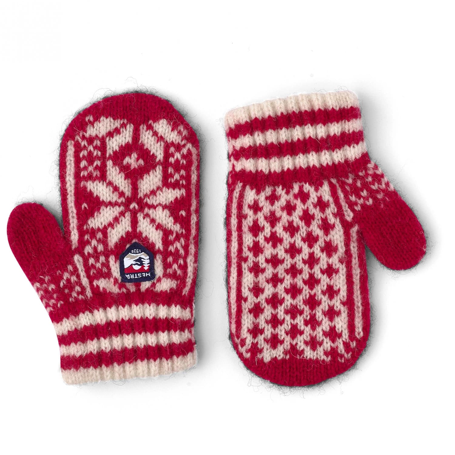 Детски ръкавици Hestra Kid's Nordic Mitt Gloves - Red / Offwhite