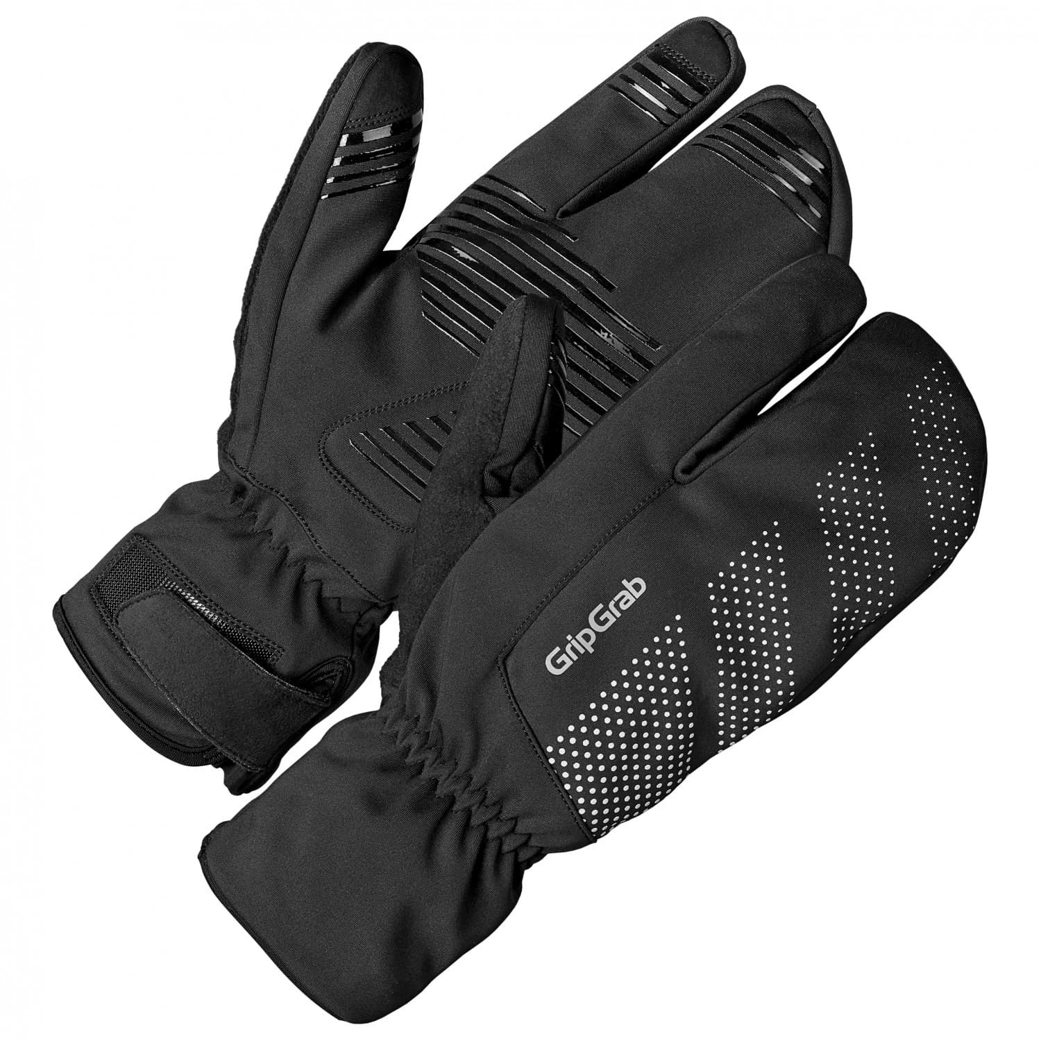 Ръкавици GripGrab Ride Windproof Deep Winter Lobster Gloves - Black