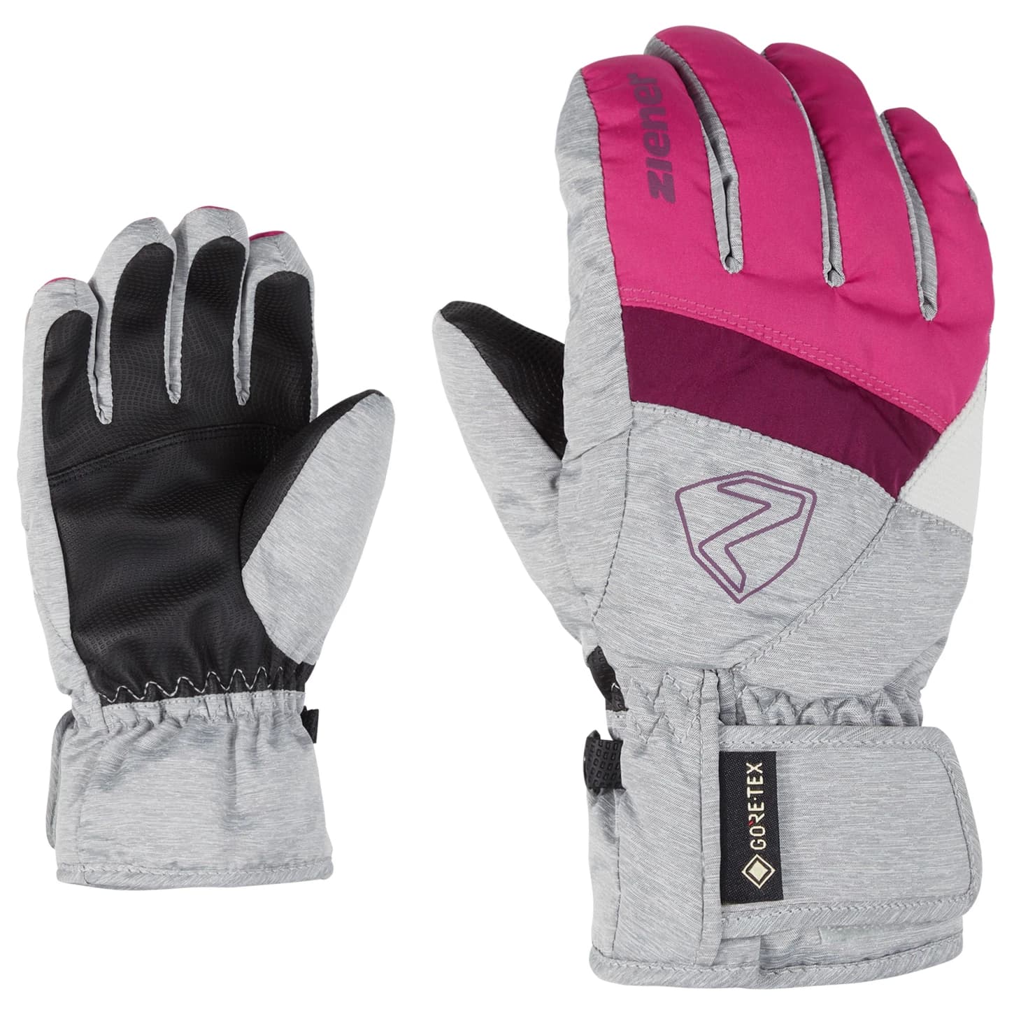 Детски ръкавици Ziener Kid's Leif GTX Gloves - Pop Pink / Light Melange