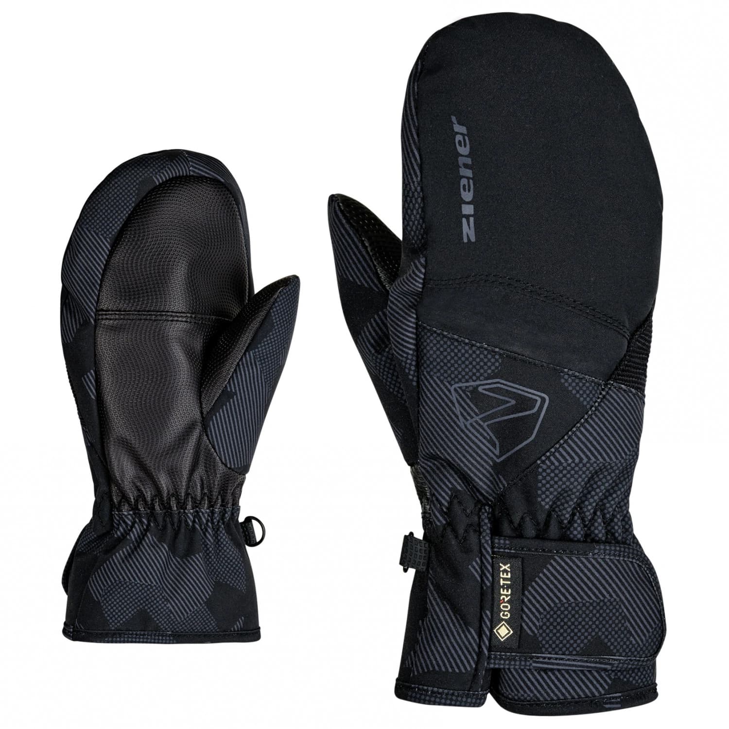 Детски ръкавици Ziener Kid's Levin GTX Mitten Gloves - Black / Gray Ink Camo