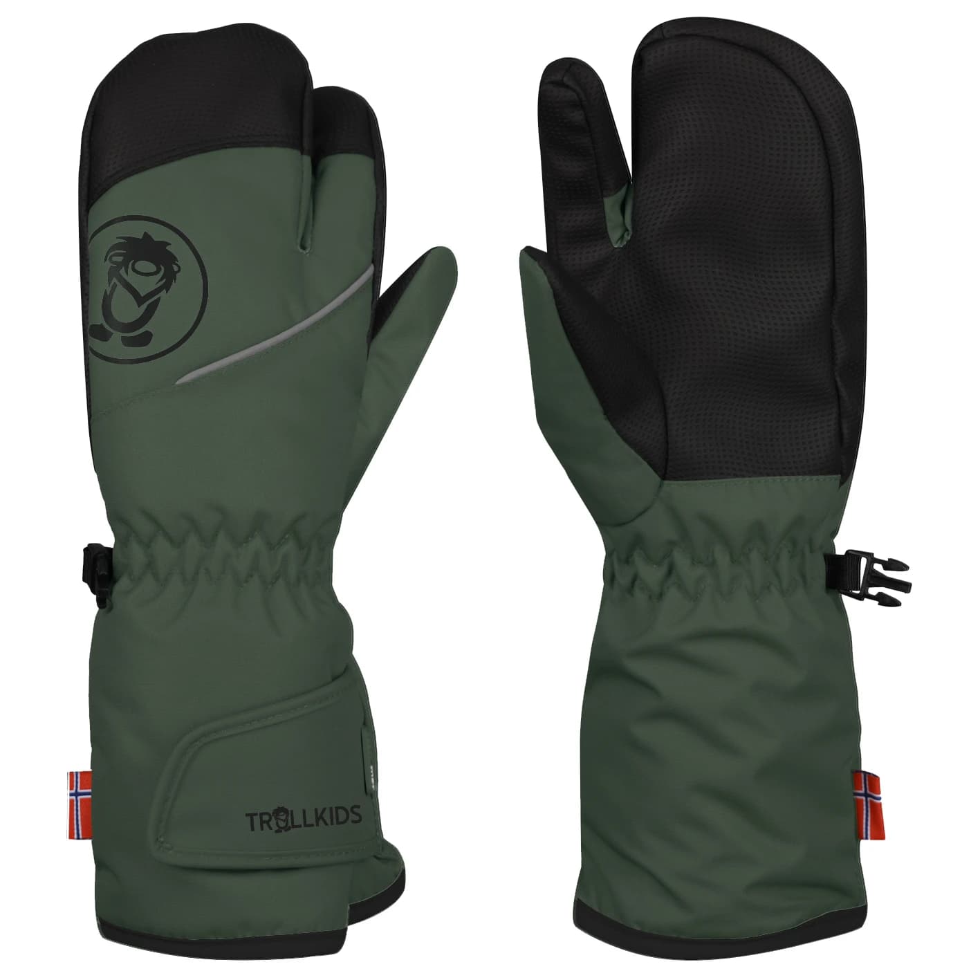 Детски ръкавици Trollkids Kid's Troll 3 Finger Glove - Ivy / Black