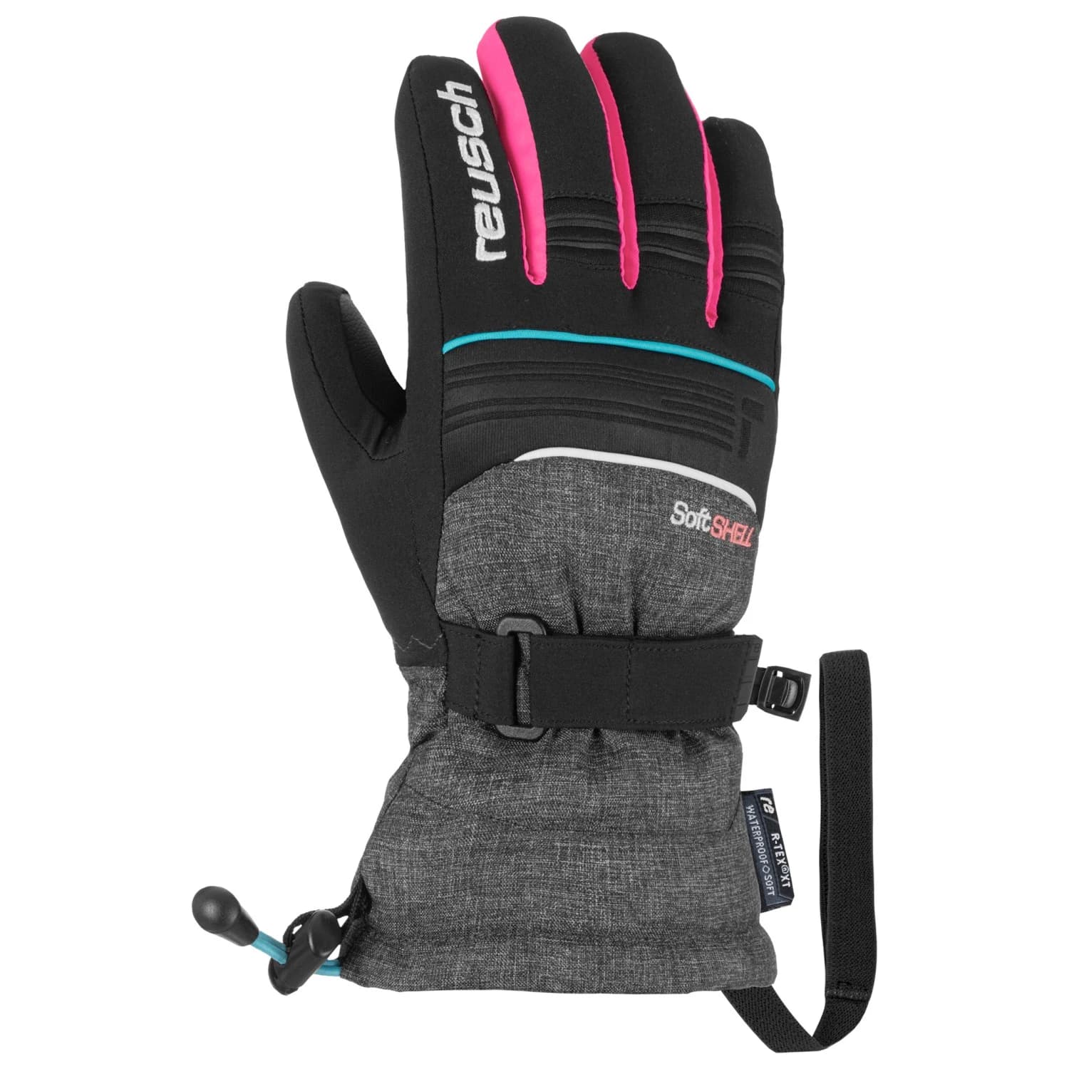 Детски ръкавици Reusch Kid's Kondor R-TEX XT Gloves - Black / Black Melange / Knockout Pink