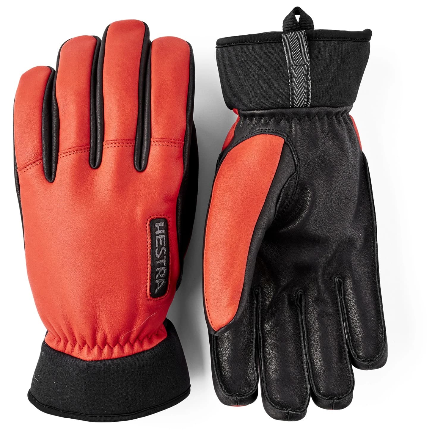Ръкавици Hestra Army Leather Wool Terry 5 Finger Gloves - Flame Red