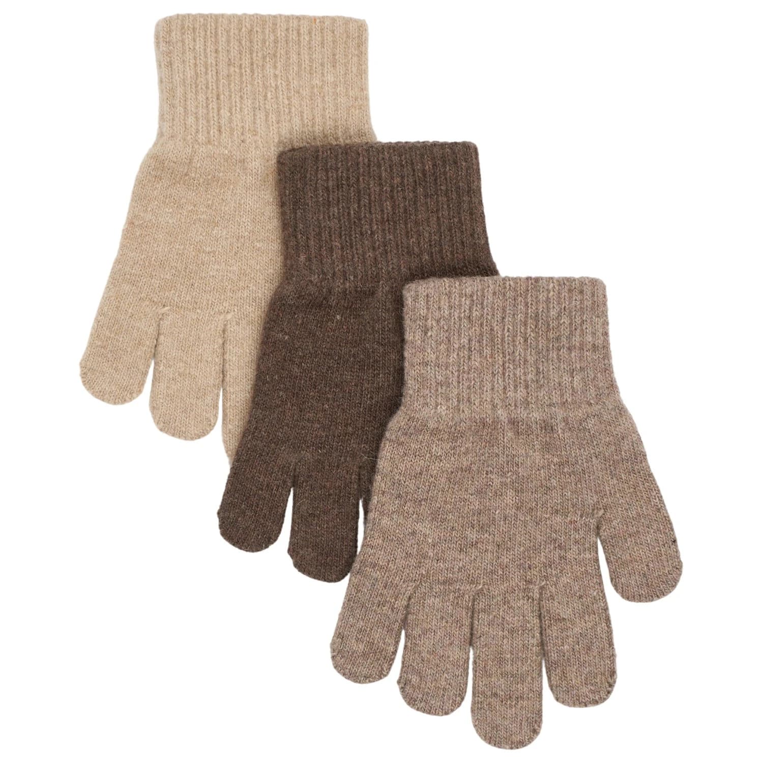 Детски ръкавици Mikk-Line Kid's Magic Gloves 3 Pack Gloves - Beige Melange / Melange Denver / Brown Melange