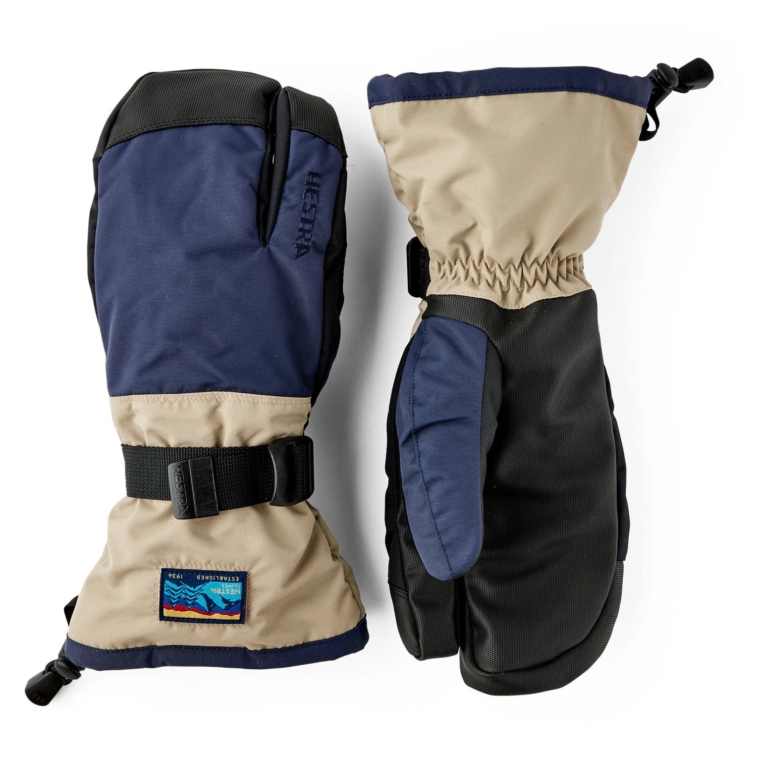 Ръкавици Hestra Gauntlet Senior 3 Finger Gloves - Dark Navy / Beige