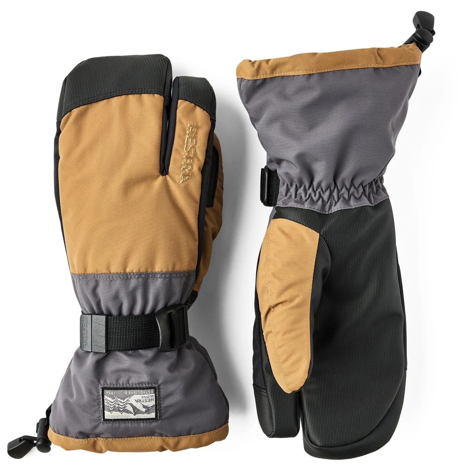 Ръкавици Hestra Gauntlet Senior 3 Finger Gloves - Dark Sand / Graphite