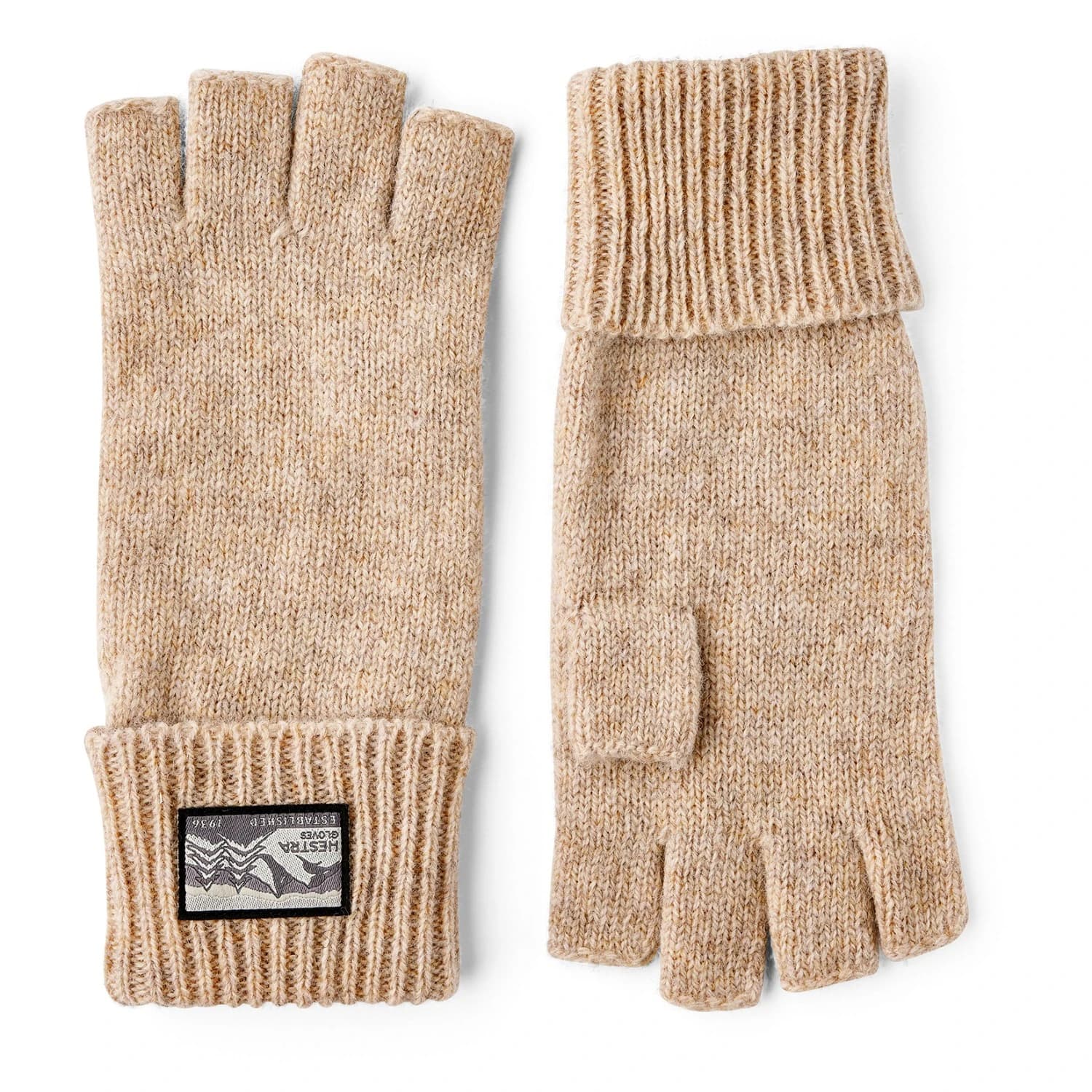 Ръкавици Hestra Raggwool Half Finger Gloves - Beige