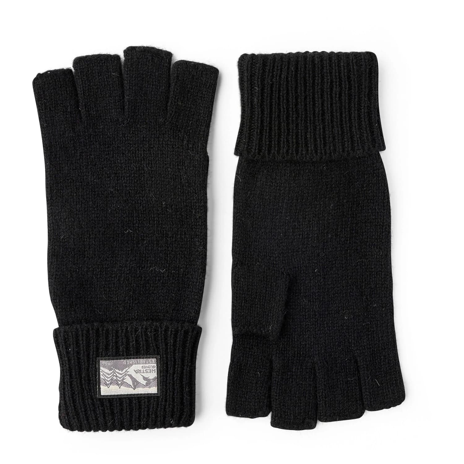 Ръкавици Hestra Raggwool Half Finger Gloves - Black