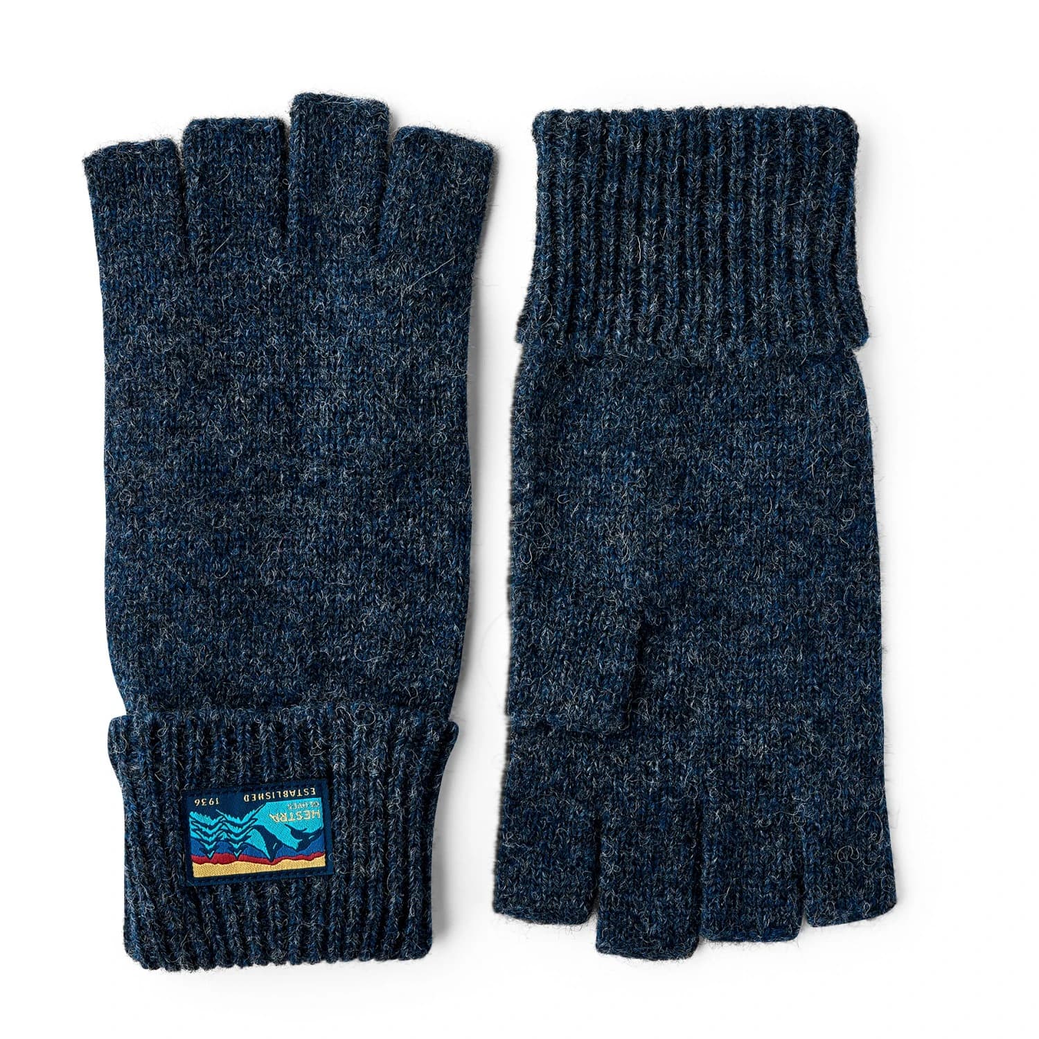 Ръкавици Hestra Raggwool Half Finger Gloves - Navy