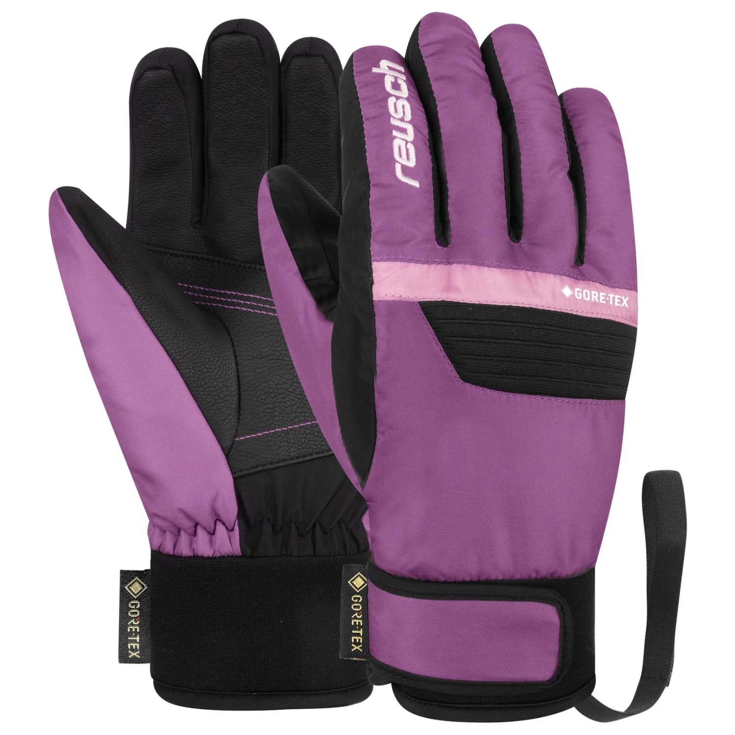 Детски ръкавици Reusch Kid's Bolt SC GORE-TEX Gloves - Black / Purple Sapphire