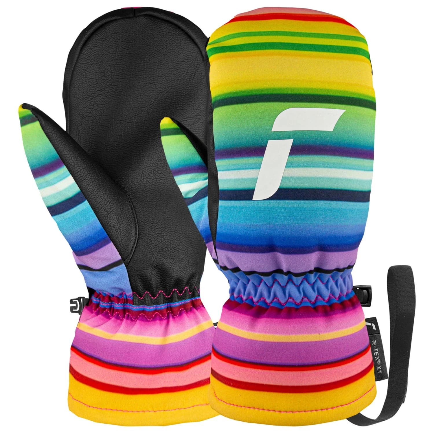 Детски ръкавици Reusch Kid's Carter R-TEX XT Mitten Gloves - Black / Multicolor Lines