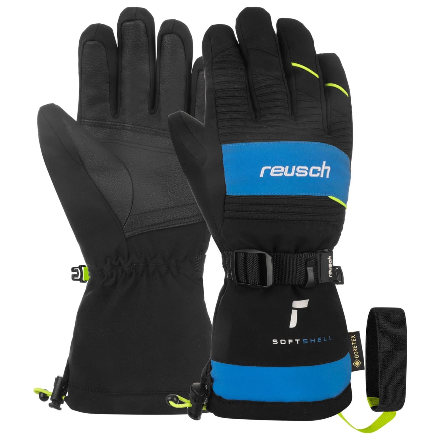Детски ръкавици Reusch Kid's Maxim GORE-TEX Gloves - Black / Brilliant Blue / Safety Yellow